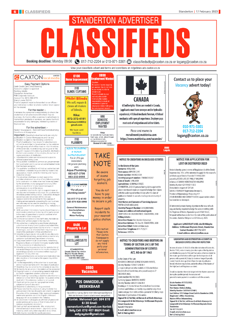 Standerton Advertiser 17 February 2023 page 6