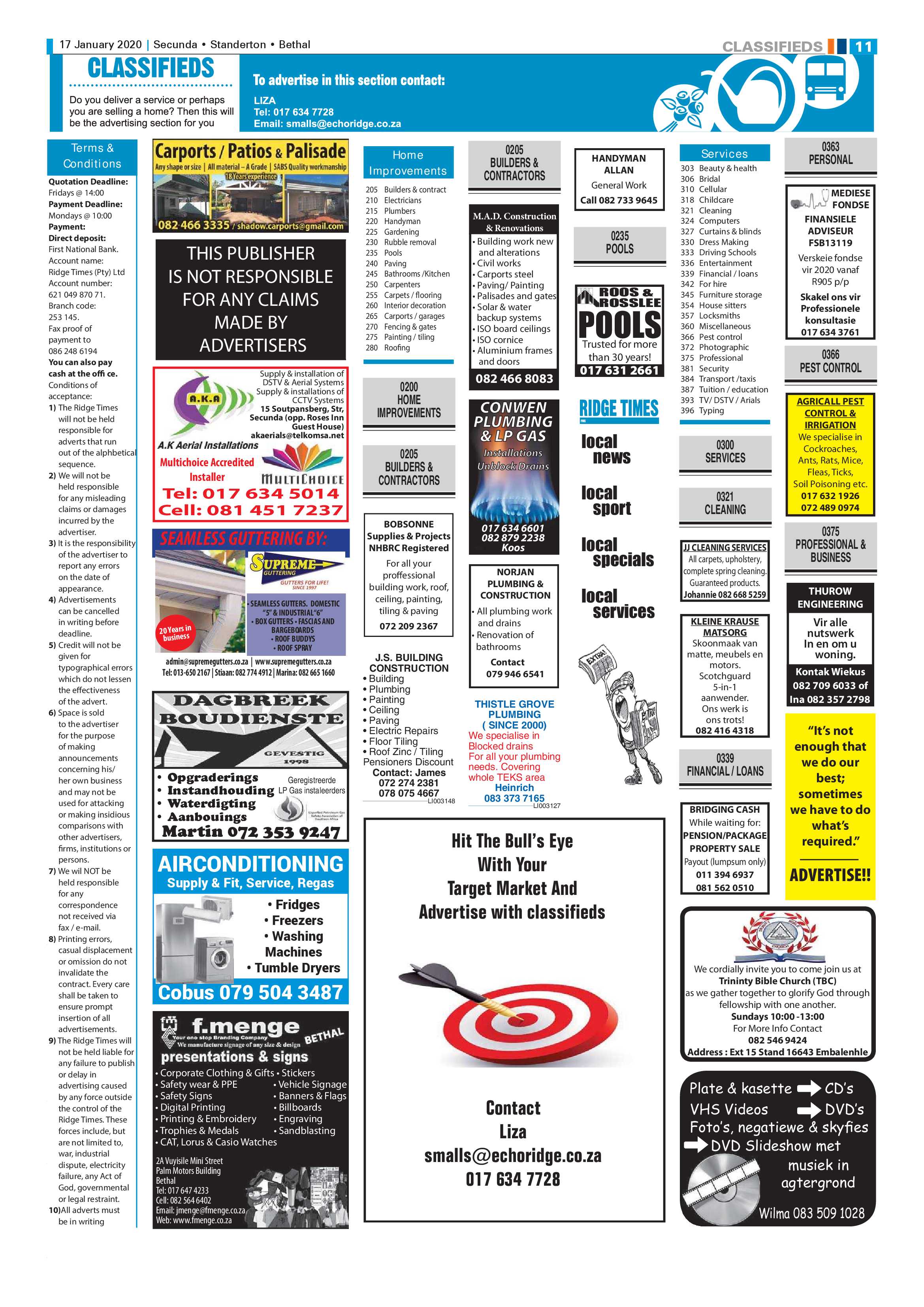Standerton Advertiser 17 January 2020 page 11