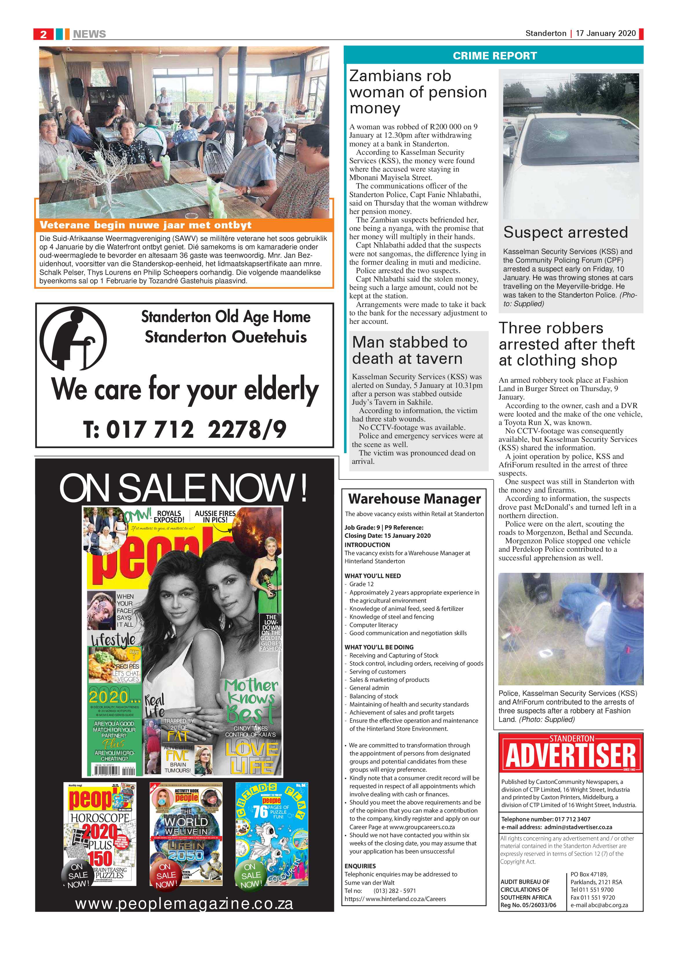 Standerton Advertiser 17 January 2020 page 2