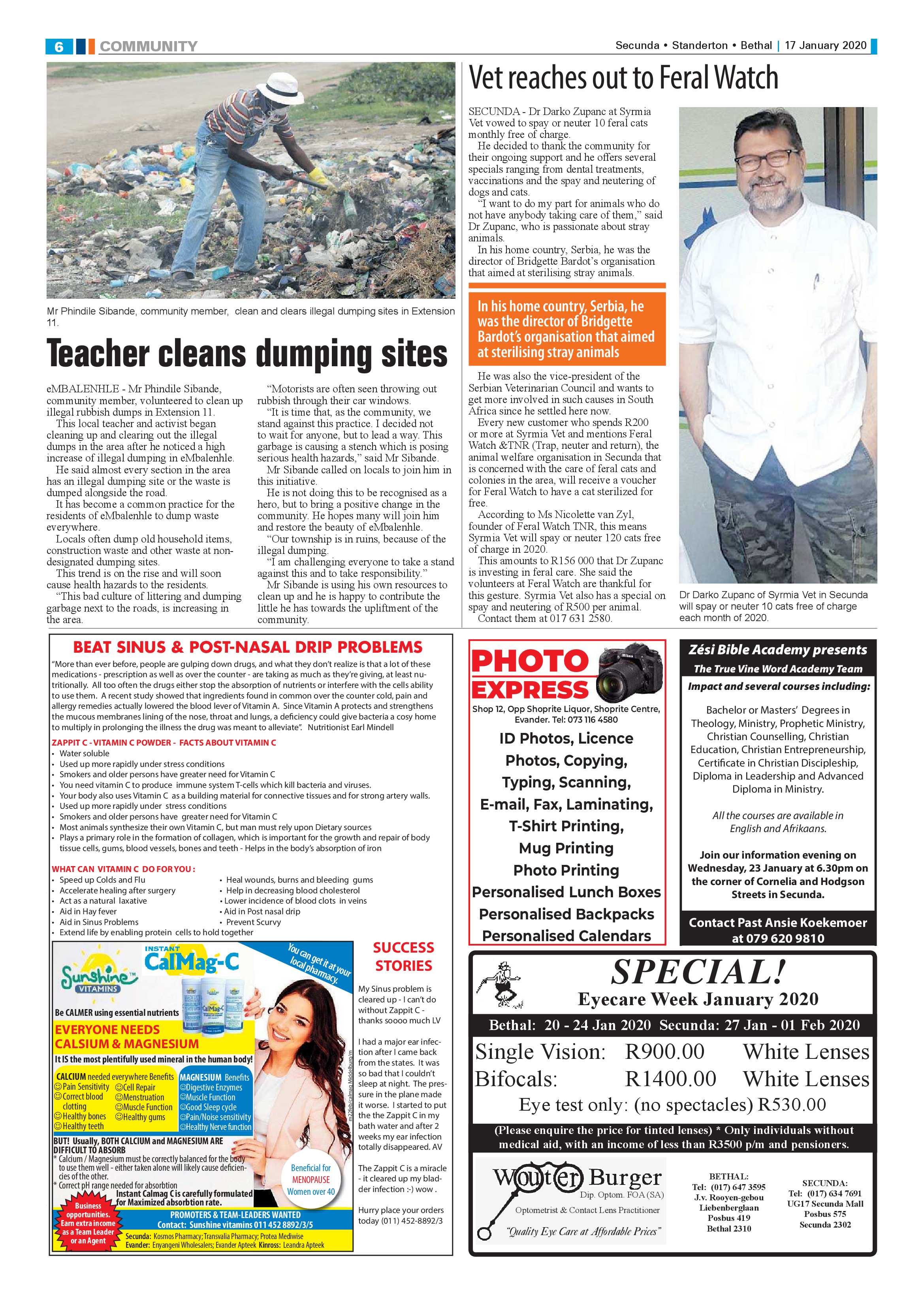 Standerton Advertiser 17 January 2020 page 6