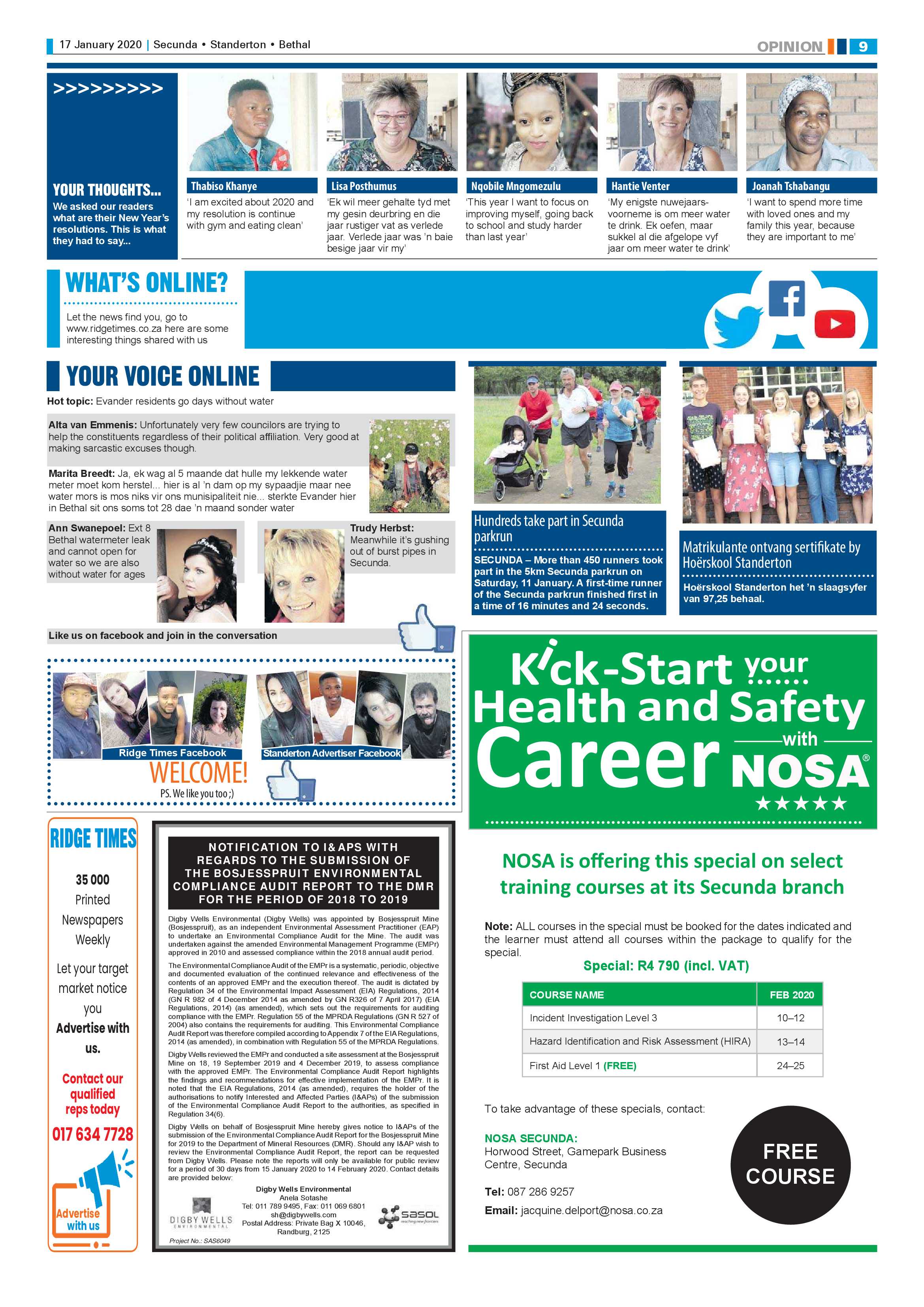 Standerton Advertiser 17 January 2020 page 9