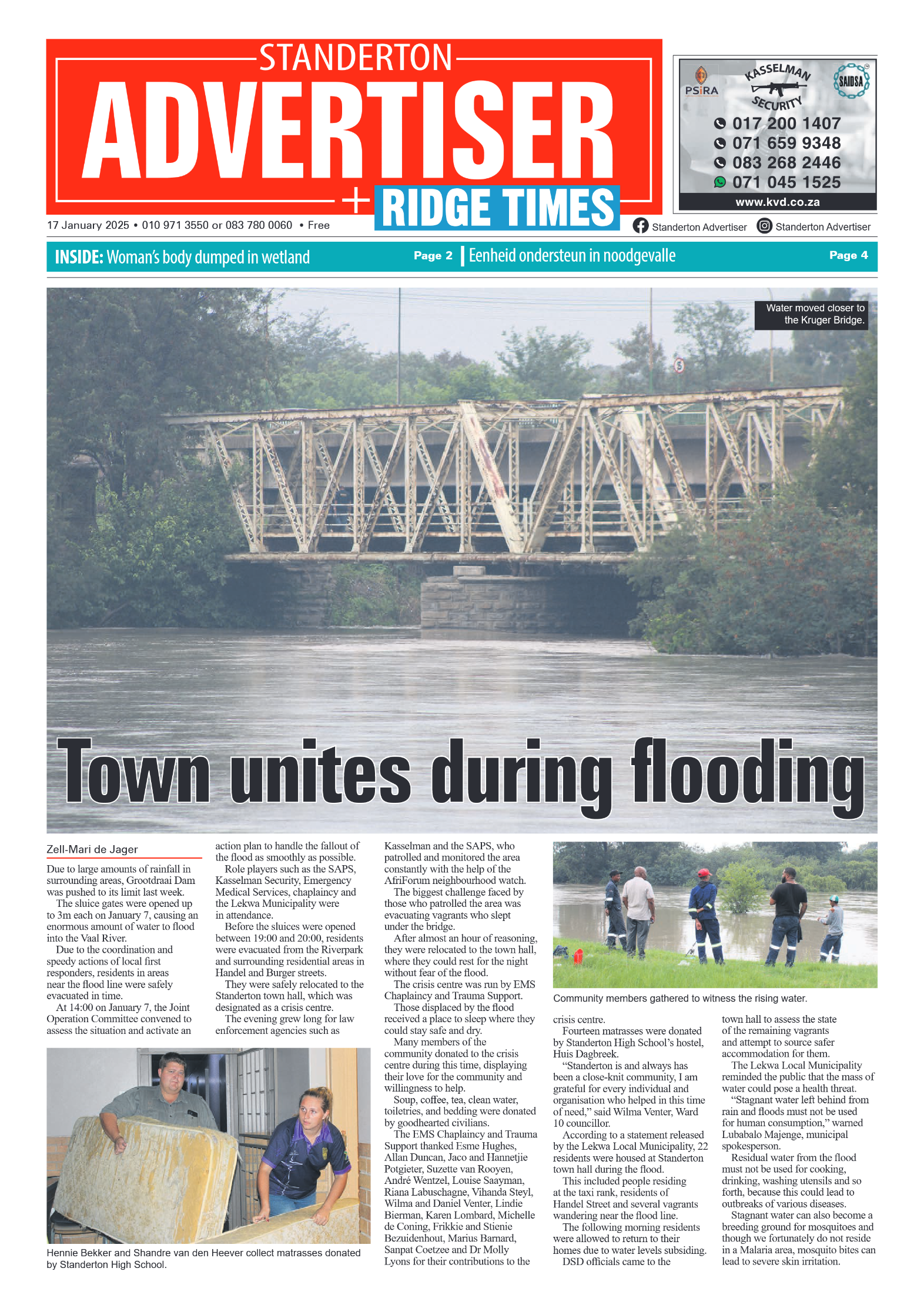Standerton Advertiser 17 January 2025 page 1