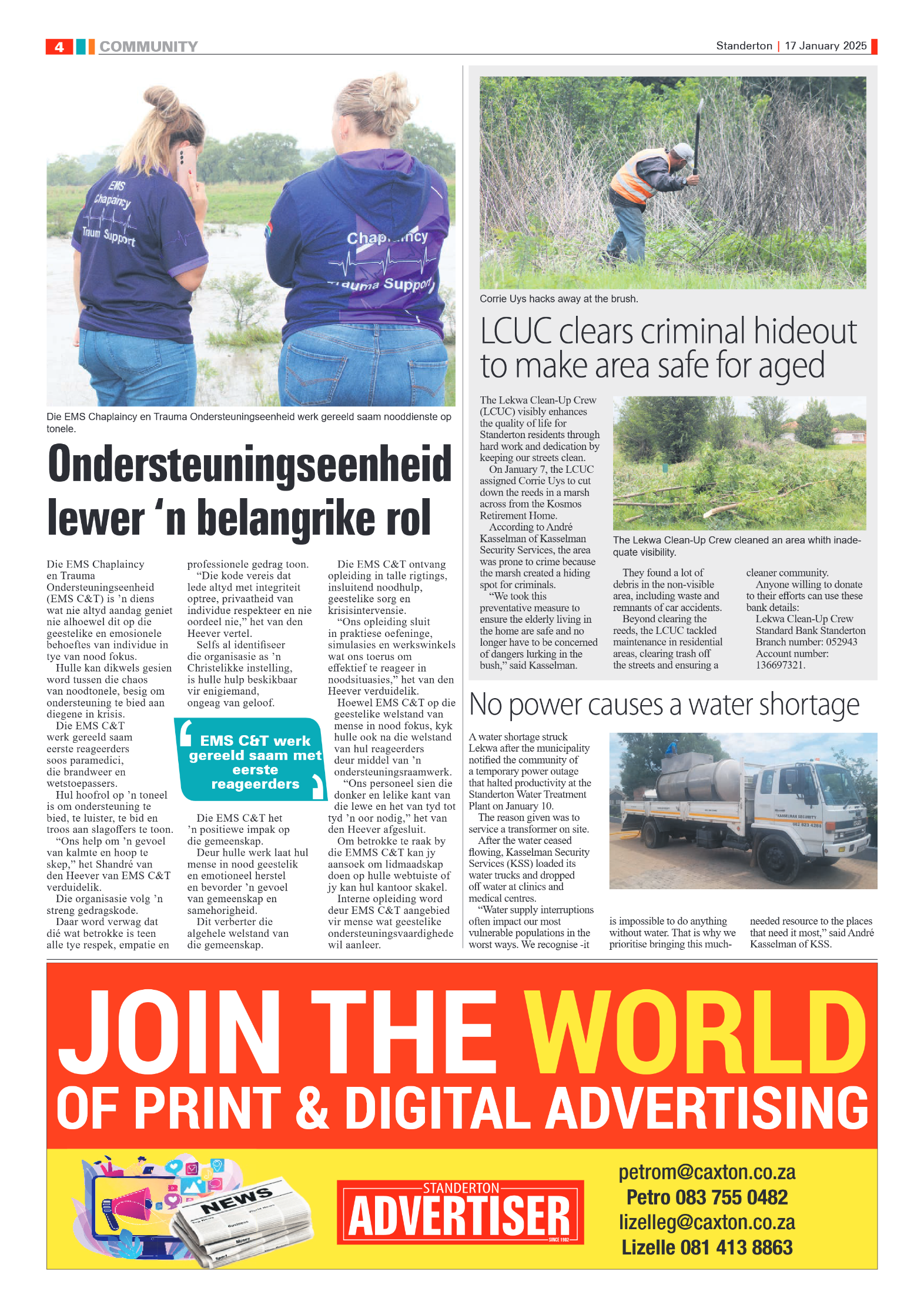 Standerton Advertiser 17 January 2025 page 4