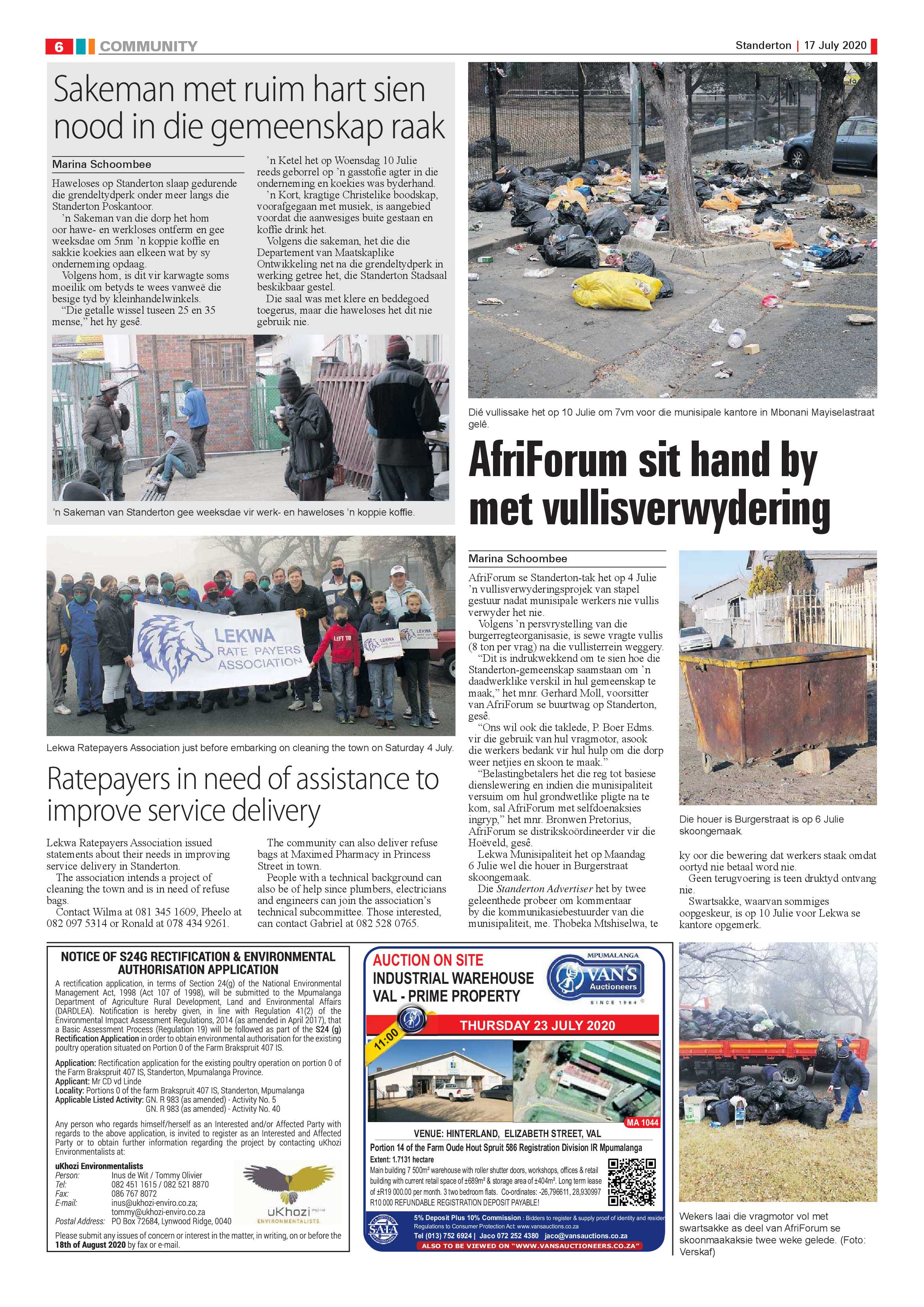 Standerton Advertiser 17 July 2020 page 6