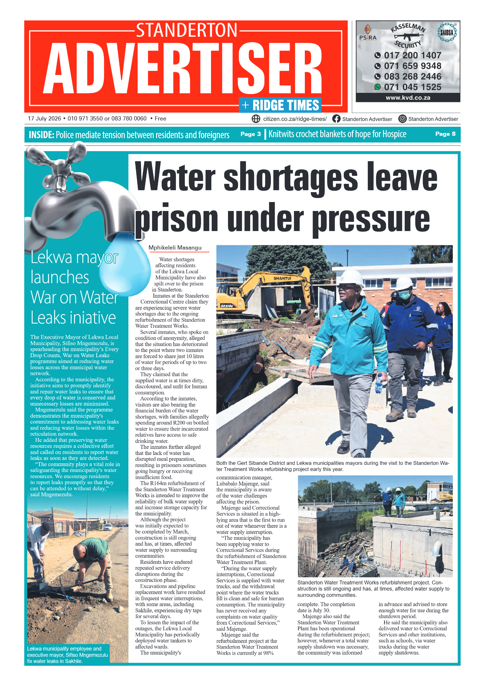 Standerton Advertiser 17 July 2026 page 1