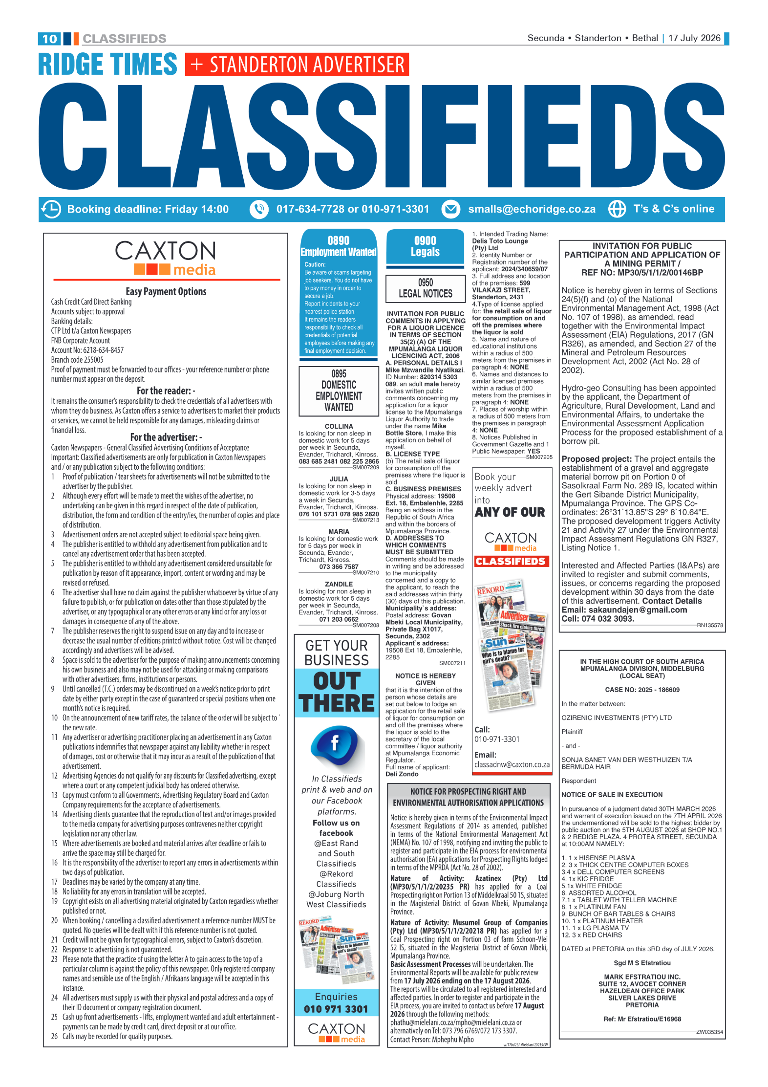 Standerton Advertiser 17 July 2026 page 10