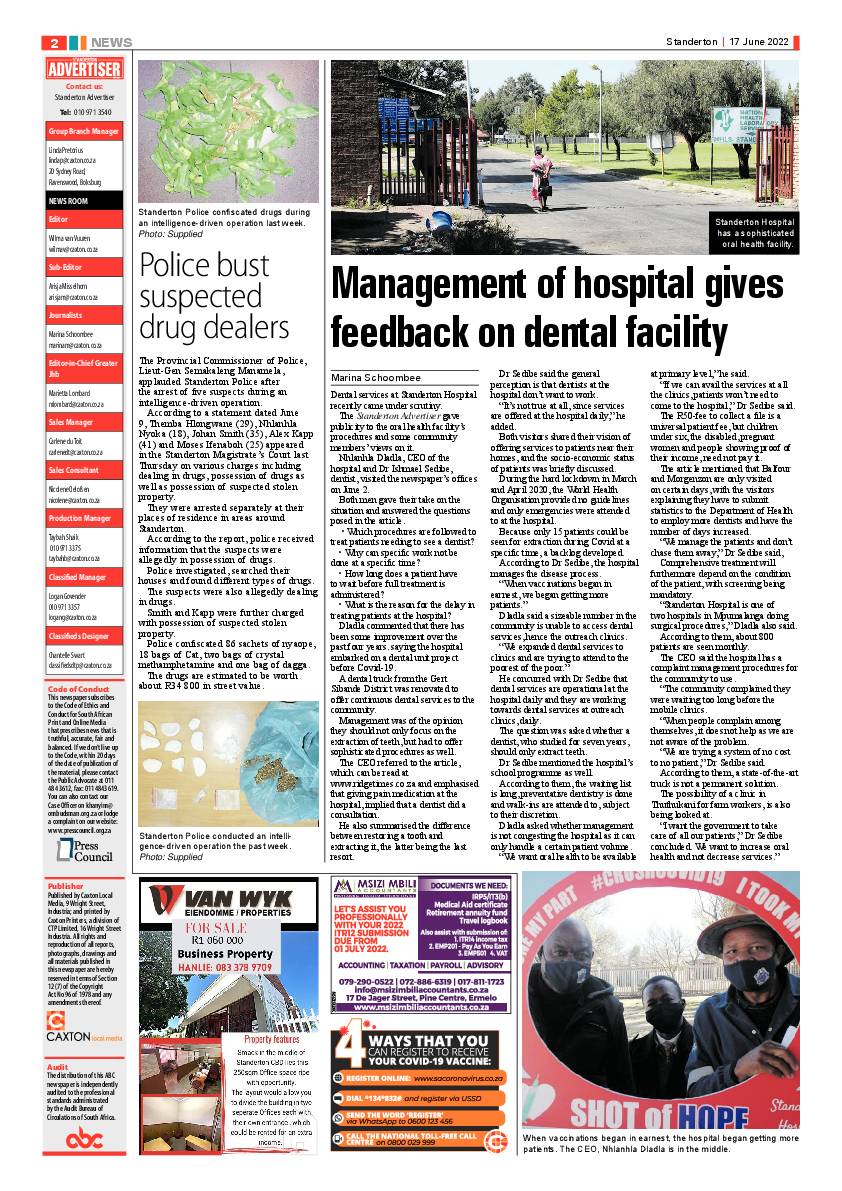 Standerton Advertiser 17 June 2022 page 2
