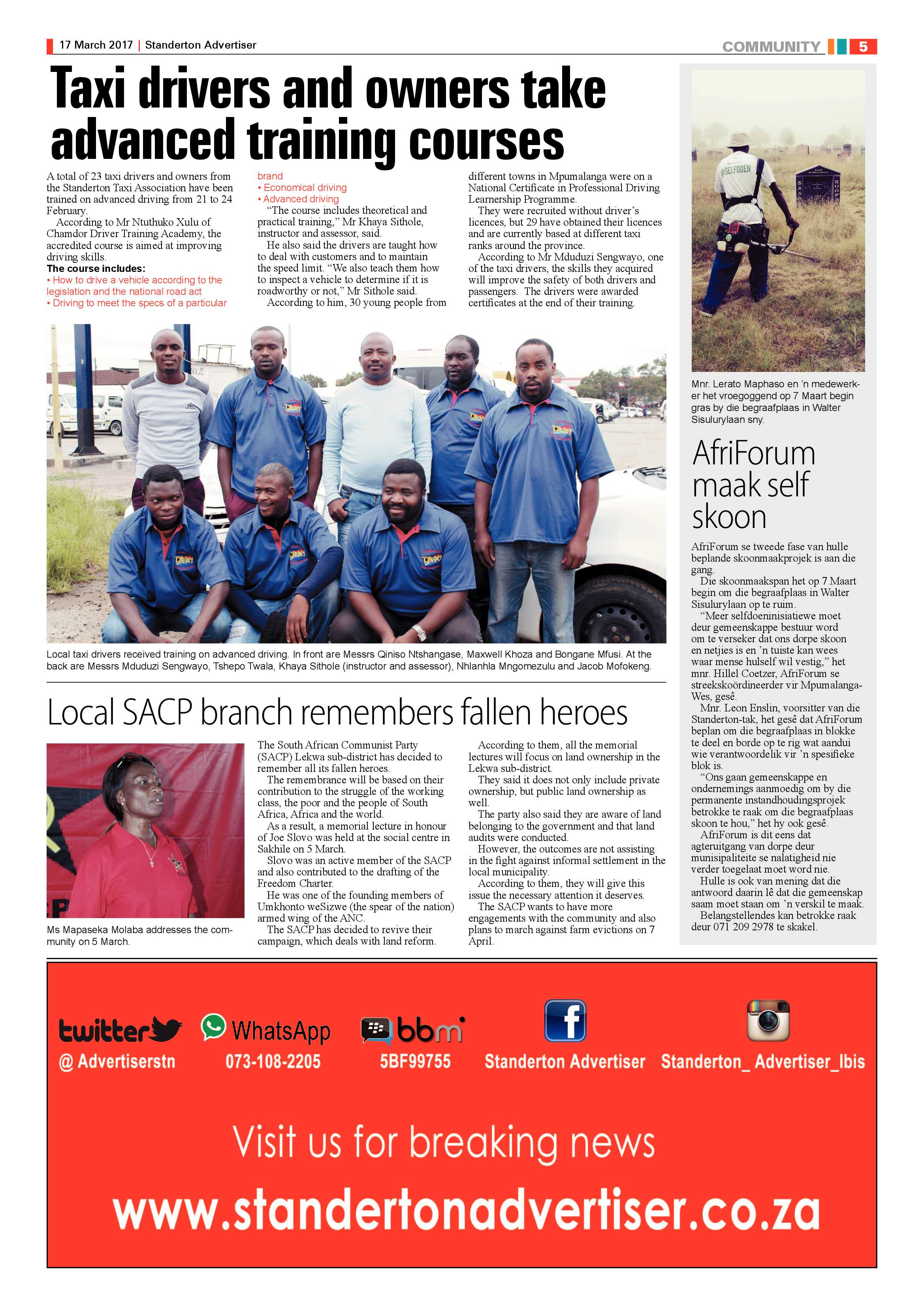 Standerton Advertiser 17 March 2017 page 5