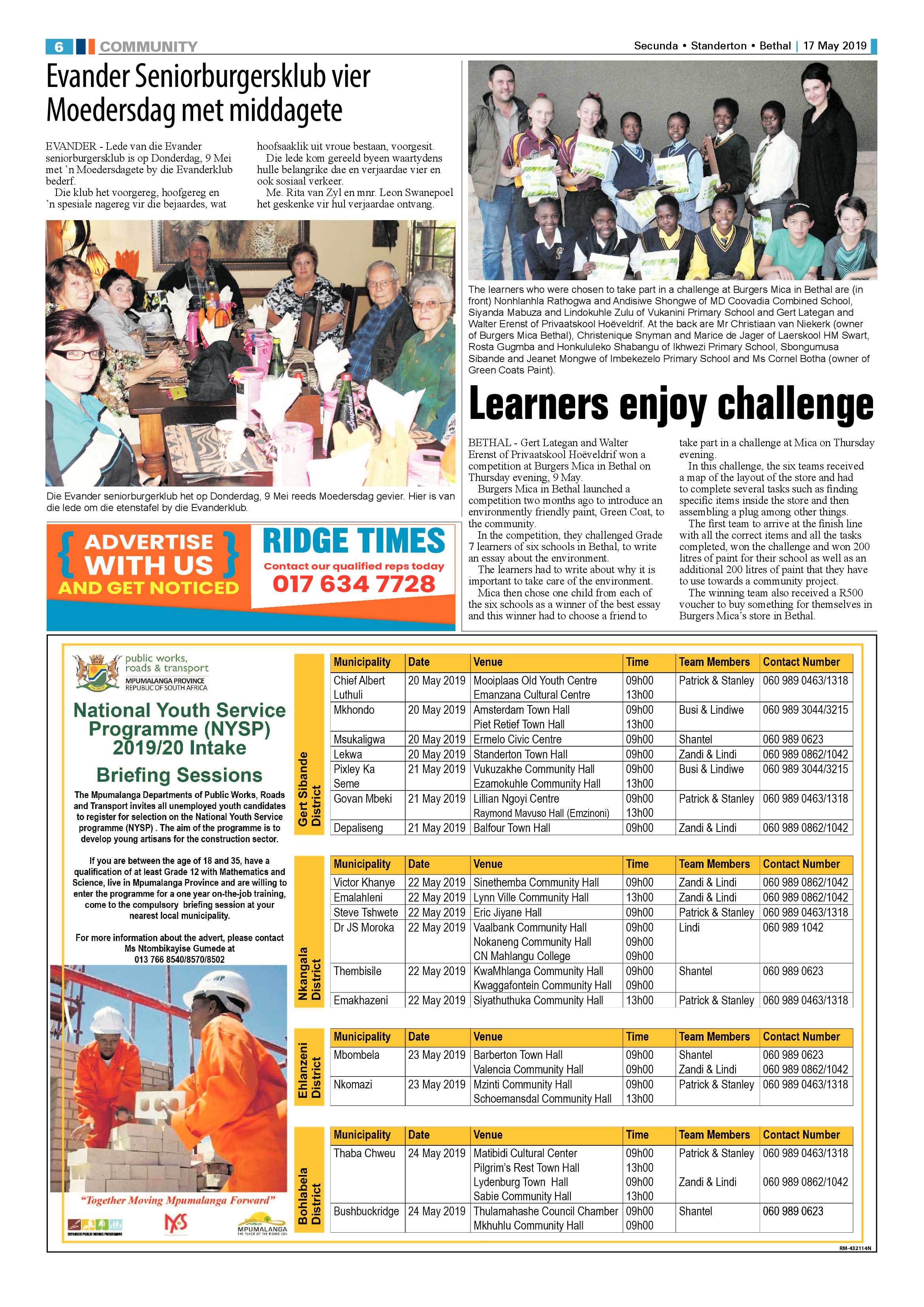 Standerton Advertiser 17 May 2019 page 10
