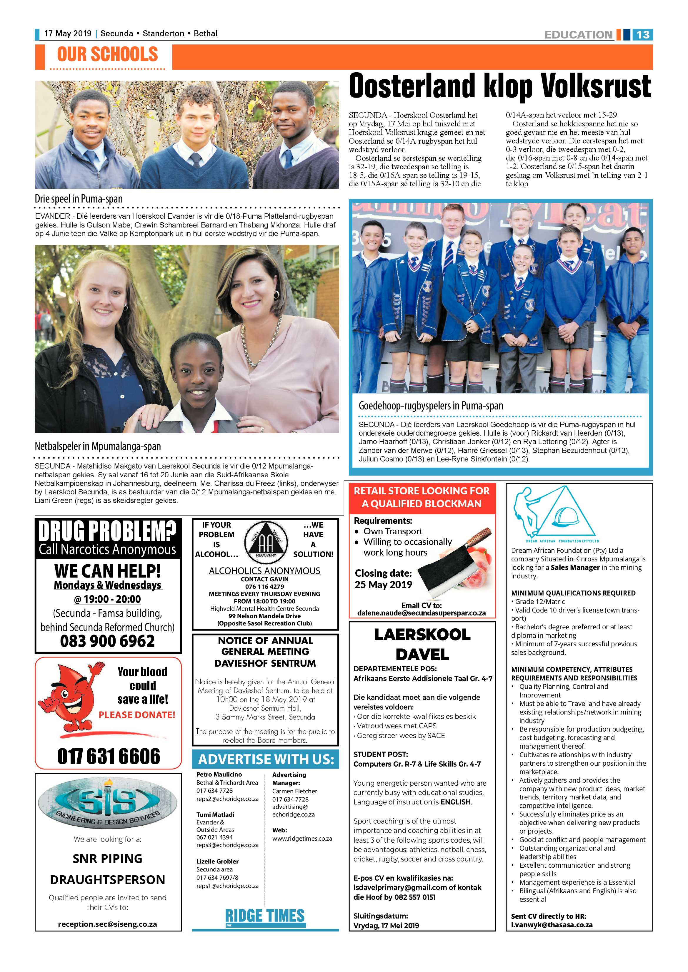 Standerton Advertiser 17 May 2019 page 17