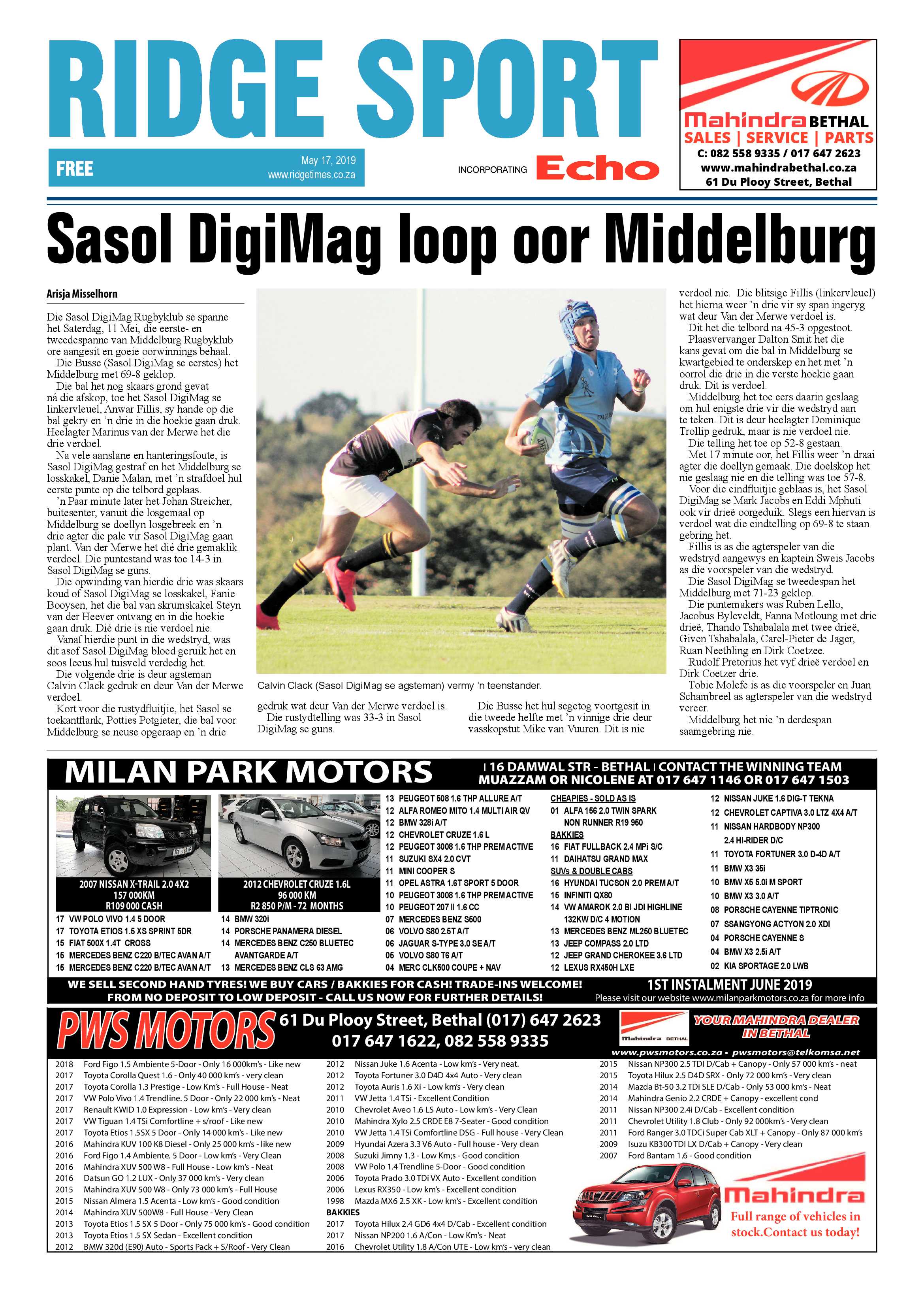 Standerton Advertiser 17 May 2019 page 20