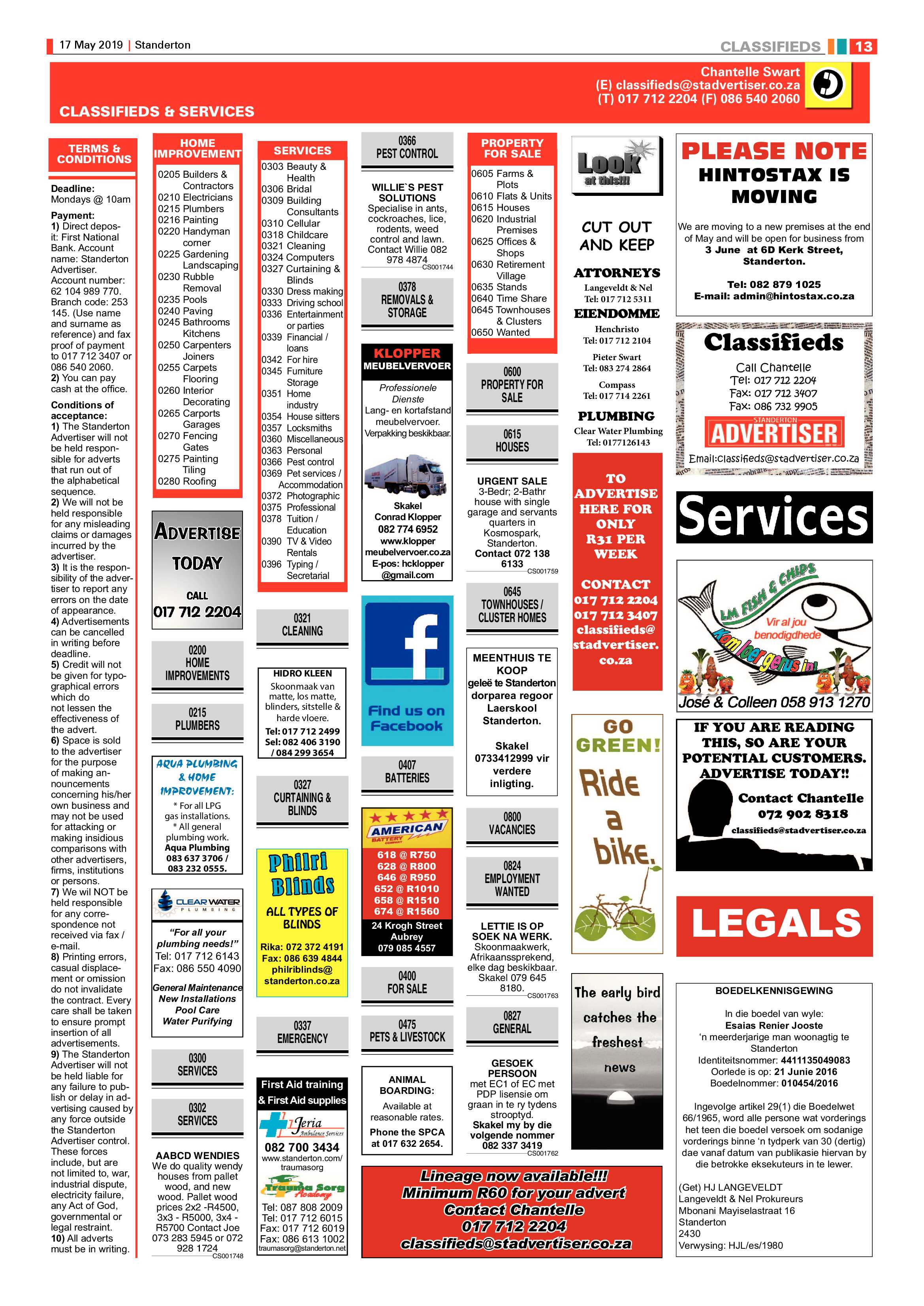 Standerton Advertiser 17 May 2019 page 21