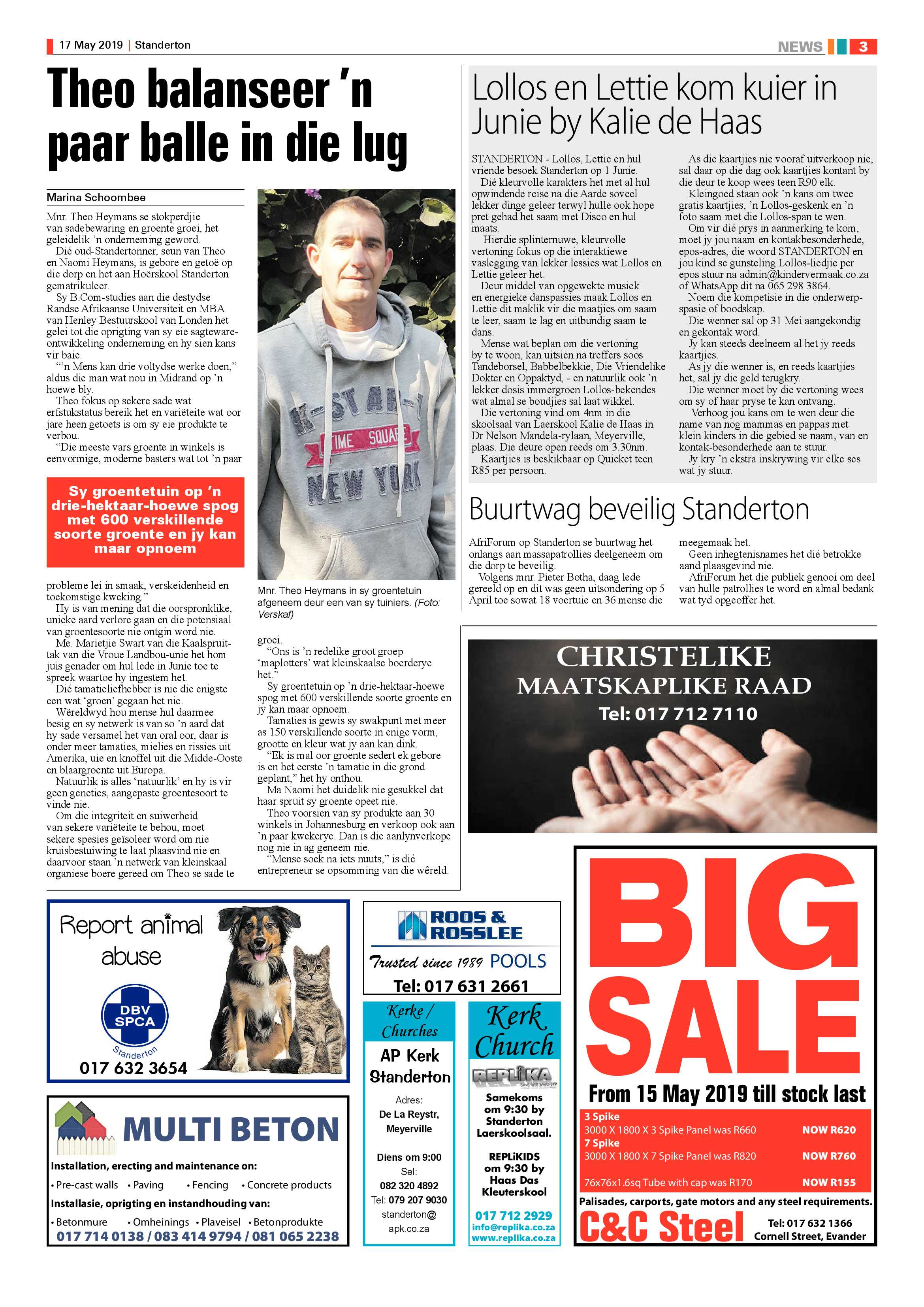 Standerton Advertiser 17 May 2019 page 3
