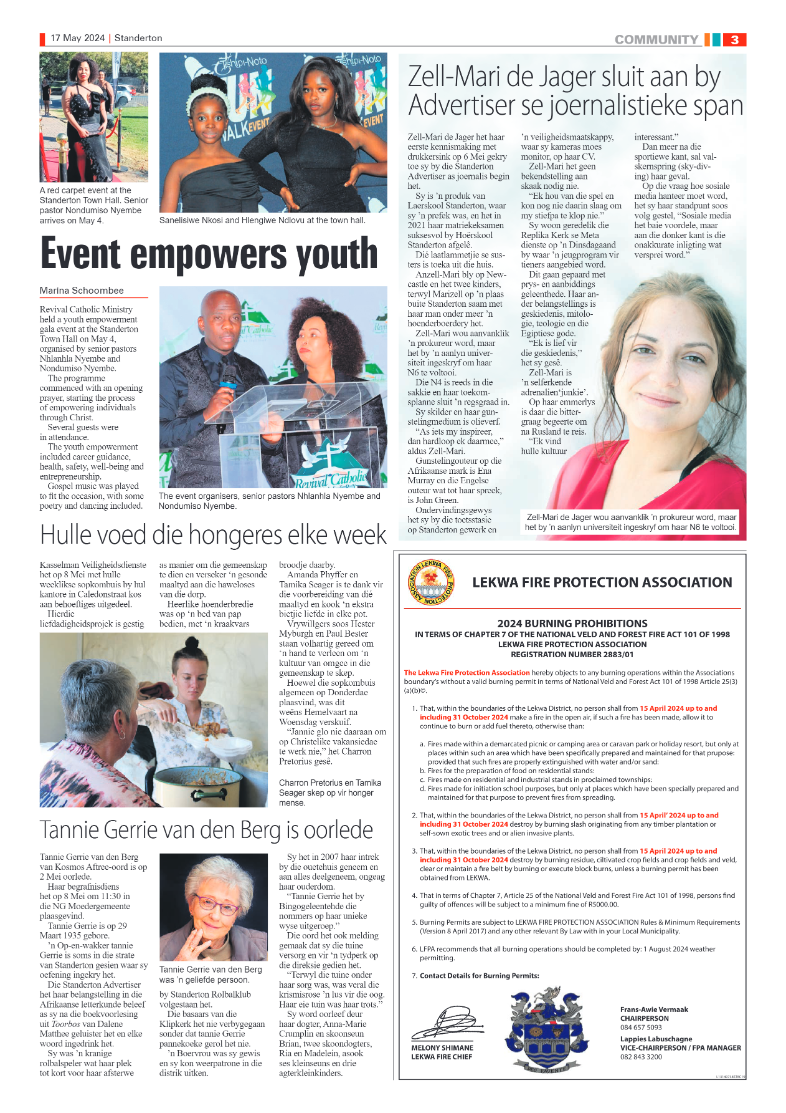 Standerton Advertiser 17 May 2024 page 3