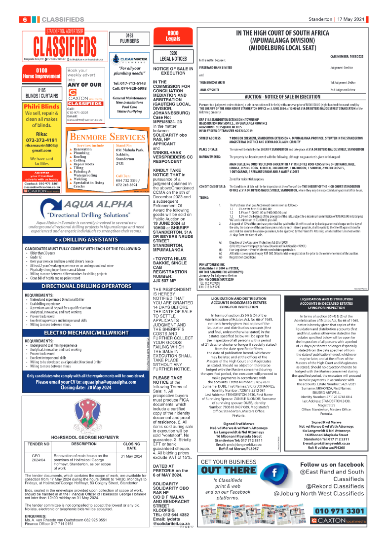 Standerton Advertiser 17 May 2024 page 6