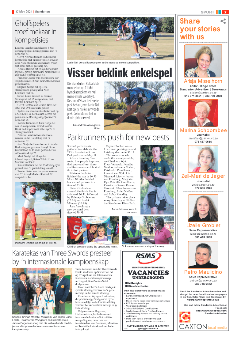 Standerton Advertiser 17 May 2024 page 7