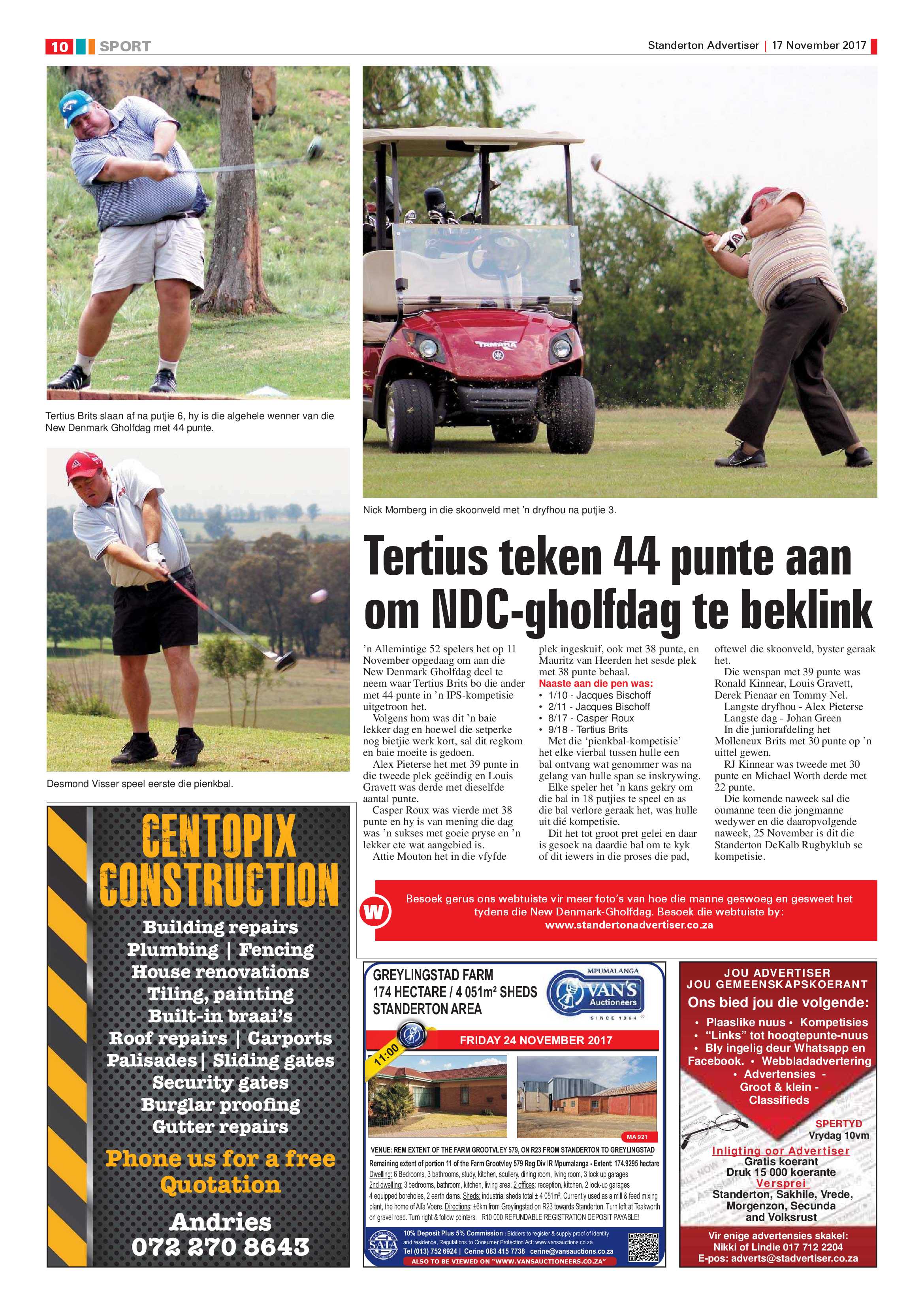 Standerton Advertiser 17 November 2017 page 10