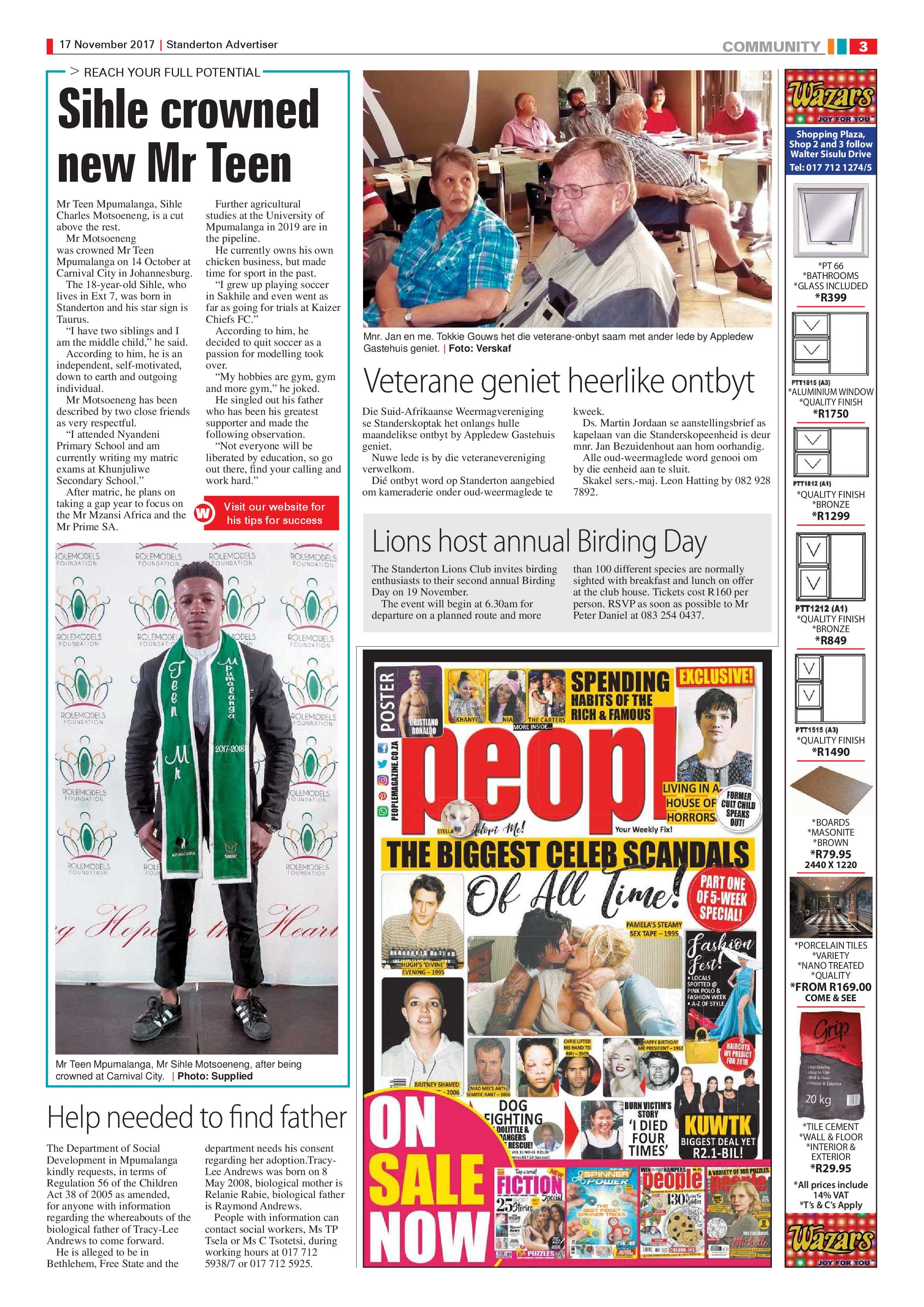 Standerton Advertiser 17 November 2017 page 3