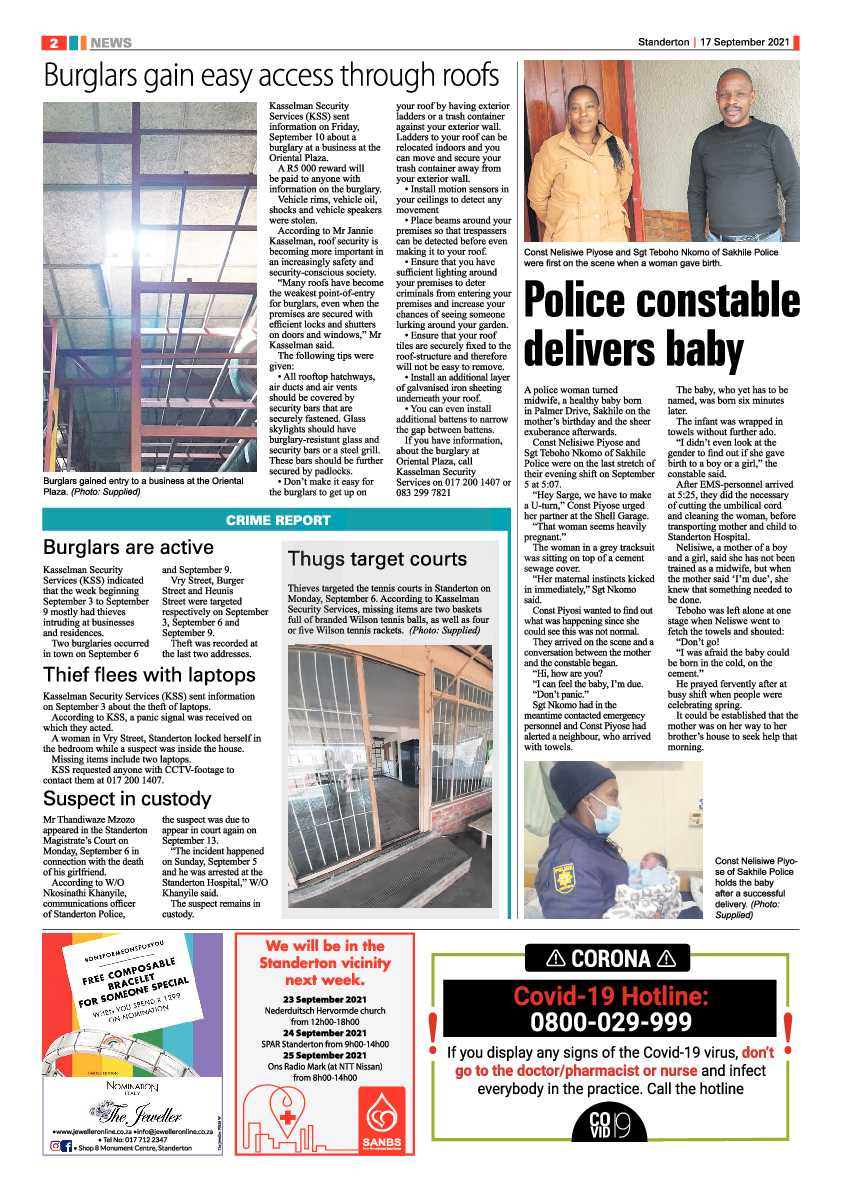 Standerton Advertiser 17 September 2021 page 2