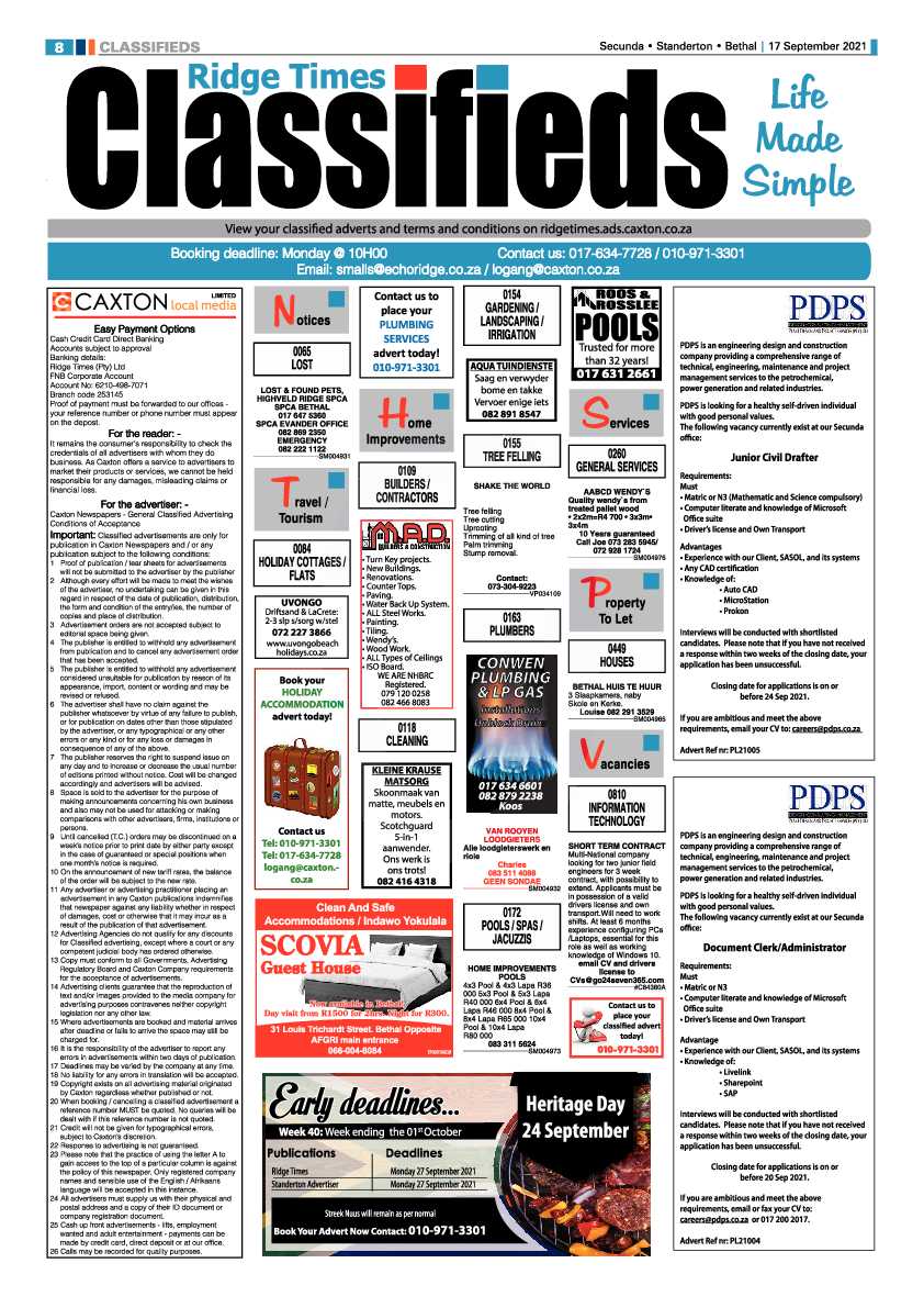 Standerton Advertiser 17 September 2021 page 8