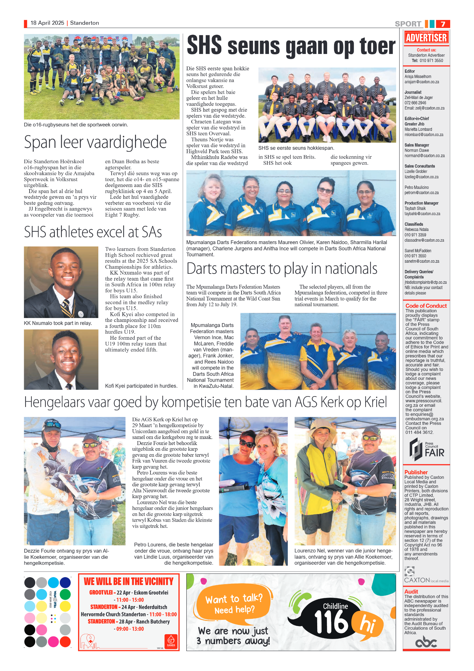 Standerton Advertiser 18 April 2025 page 7