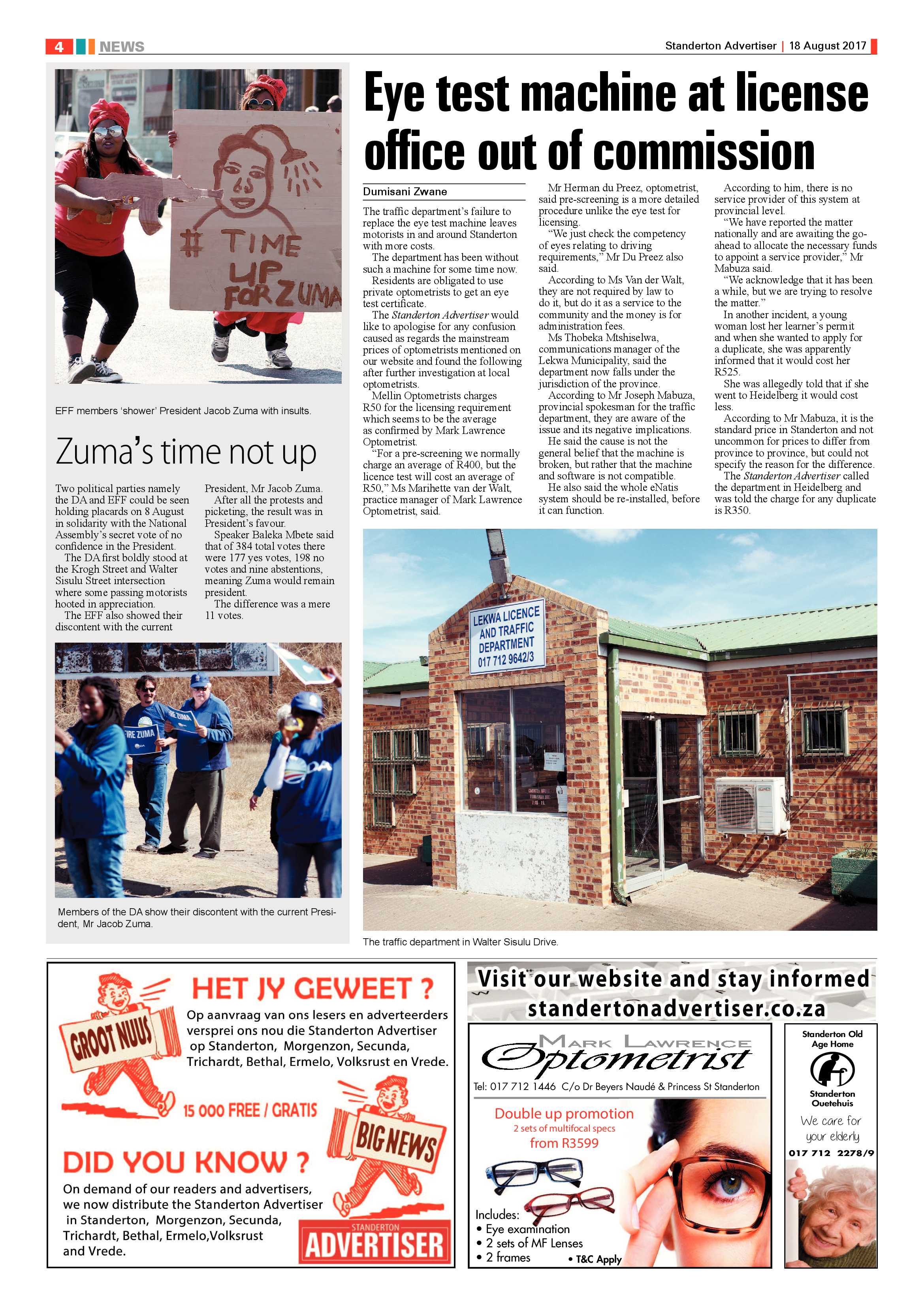 Standerton Advertiser 18 August 2017 page 4