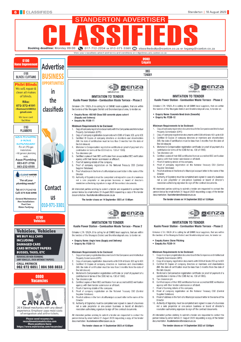 Standerton Advertiser 18 August 2023 page 6