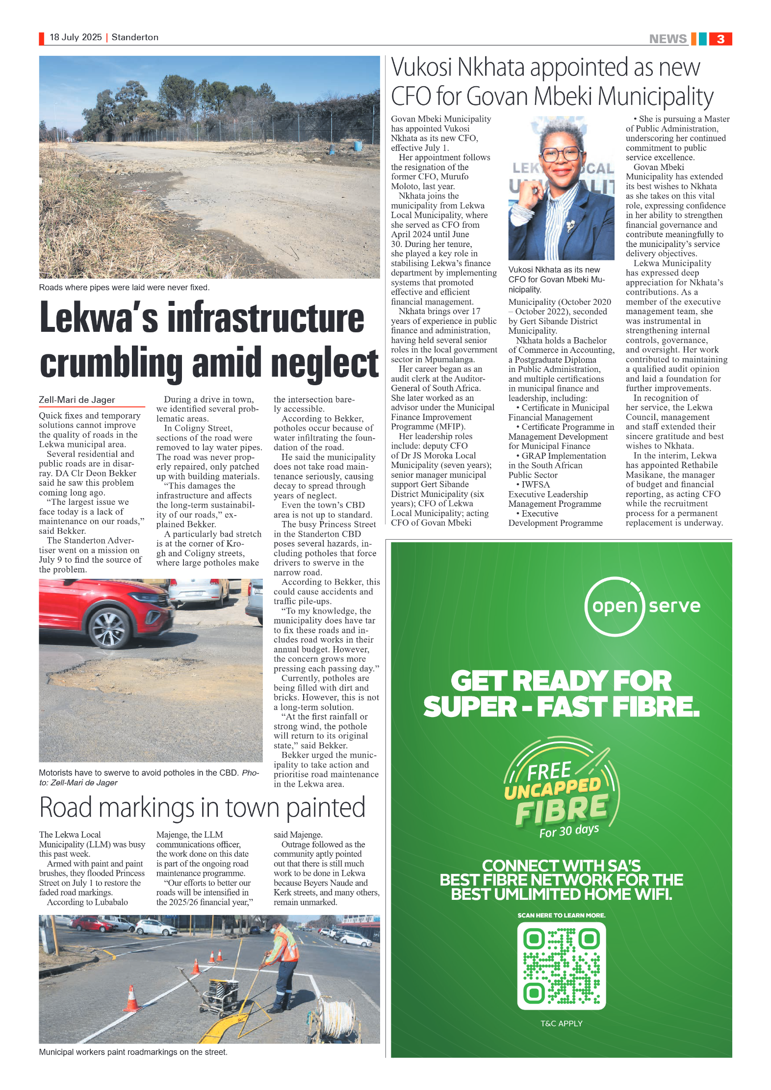Standerton Advertiser 18 July 2025 page 3