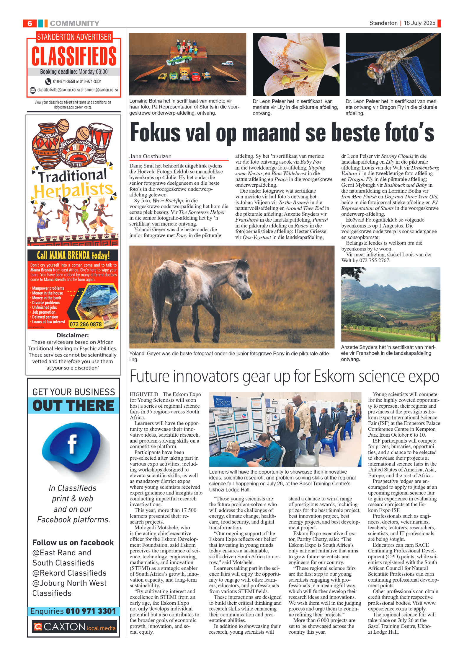 Standerton Advertiser 18 July 2025 page 6