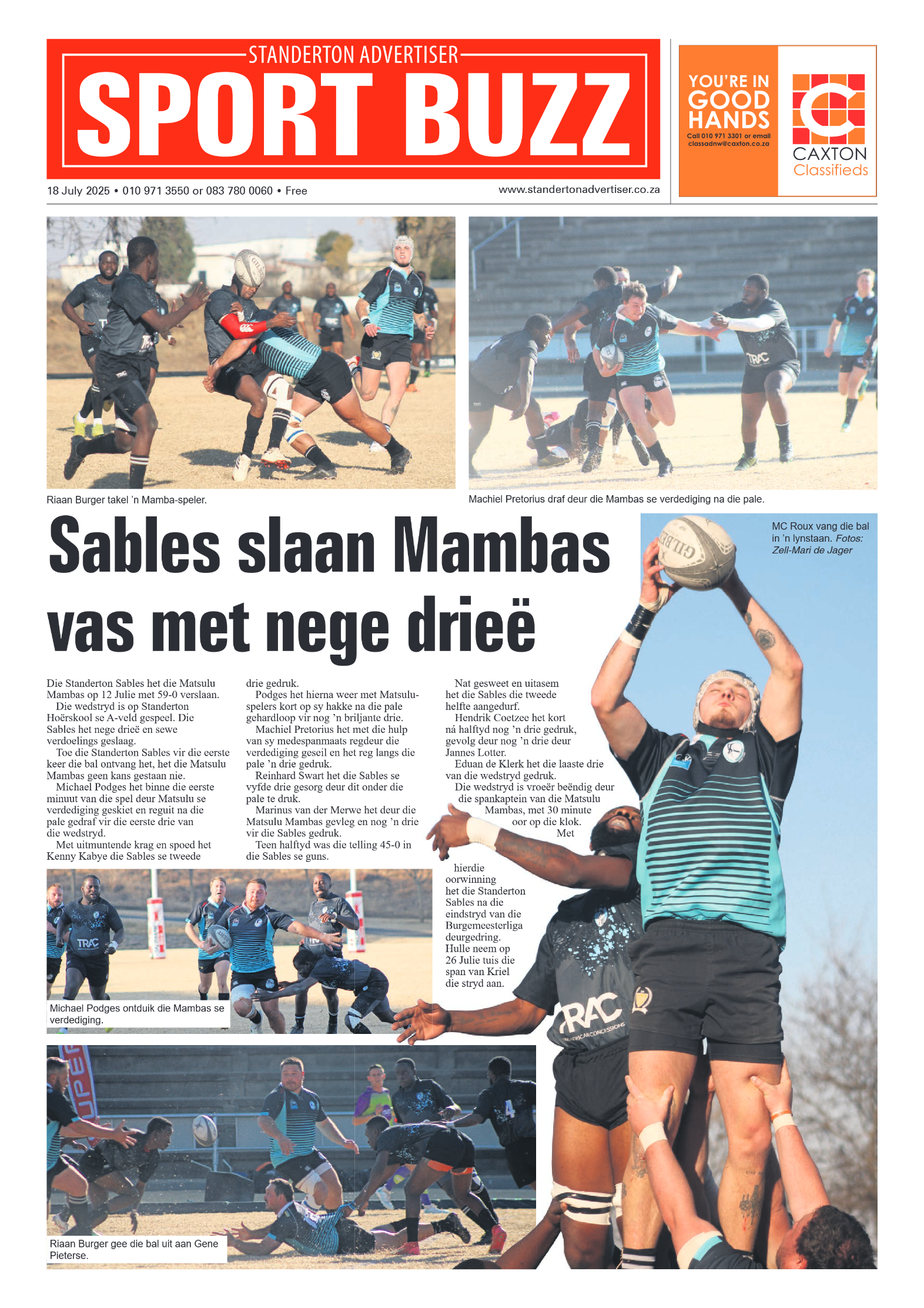 Standerton Advertiser 18 July 2025 page 8