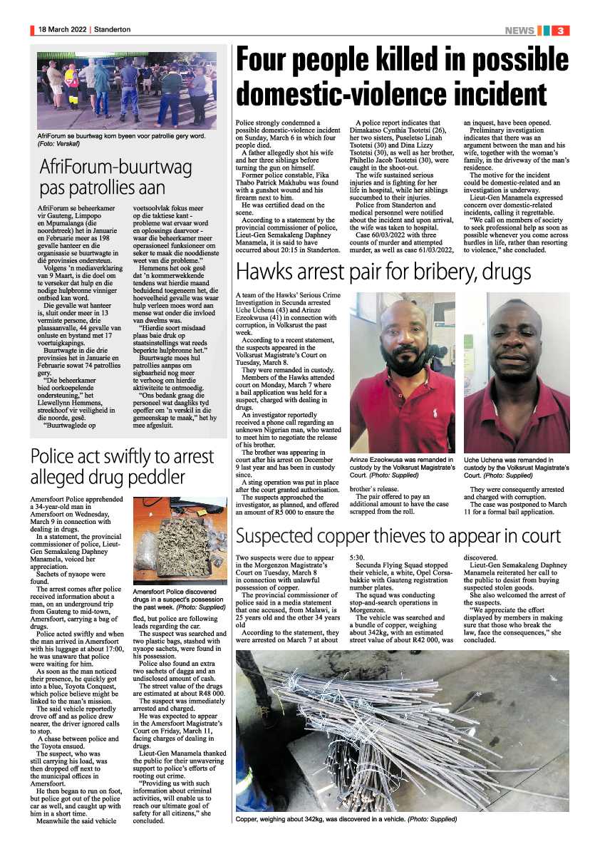 Standerton Advertiser 18 March 2022 page 3