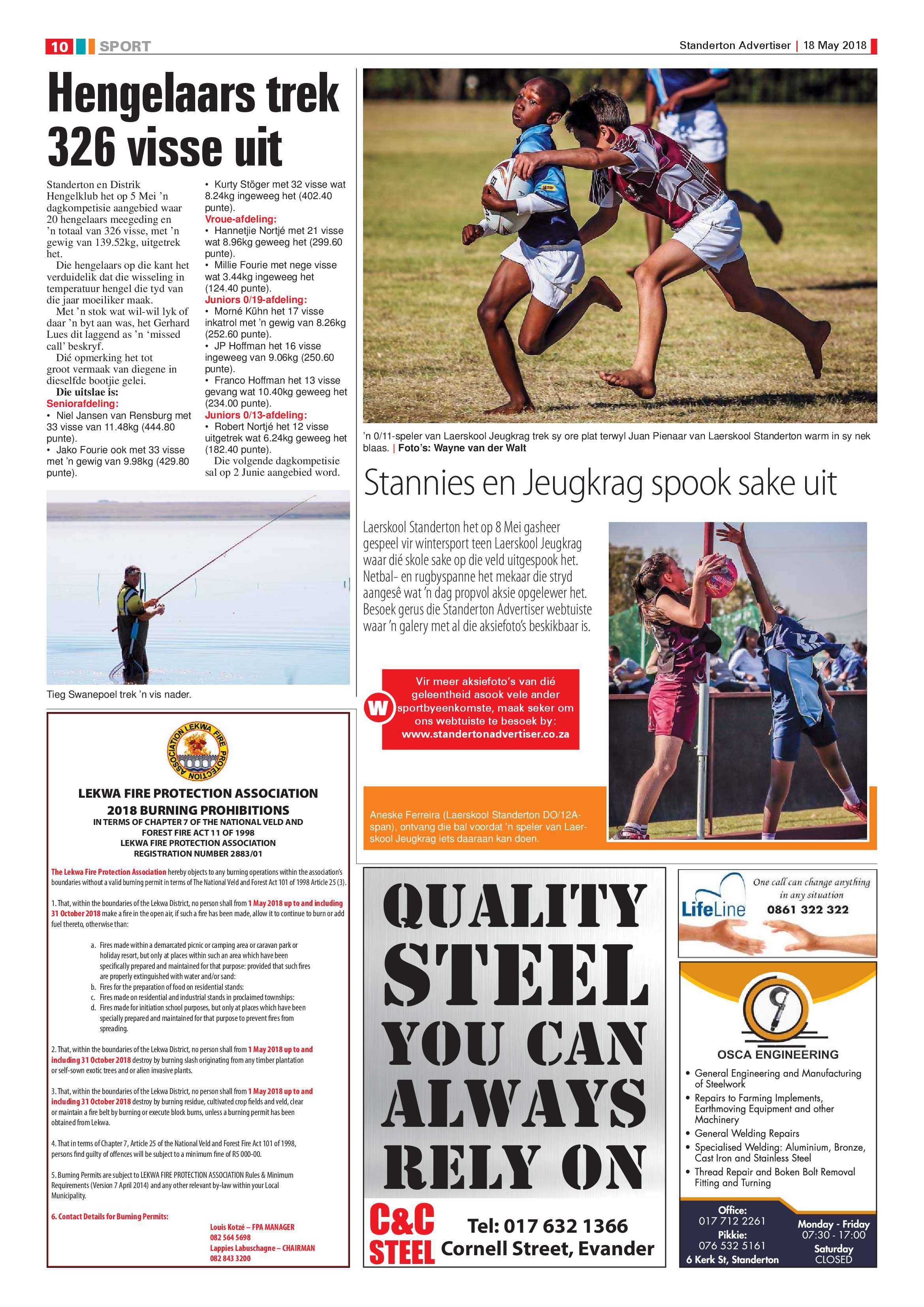 Standerton Advertiser 18 May 2018 page 10