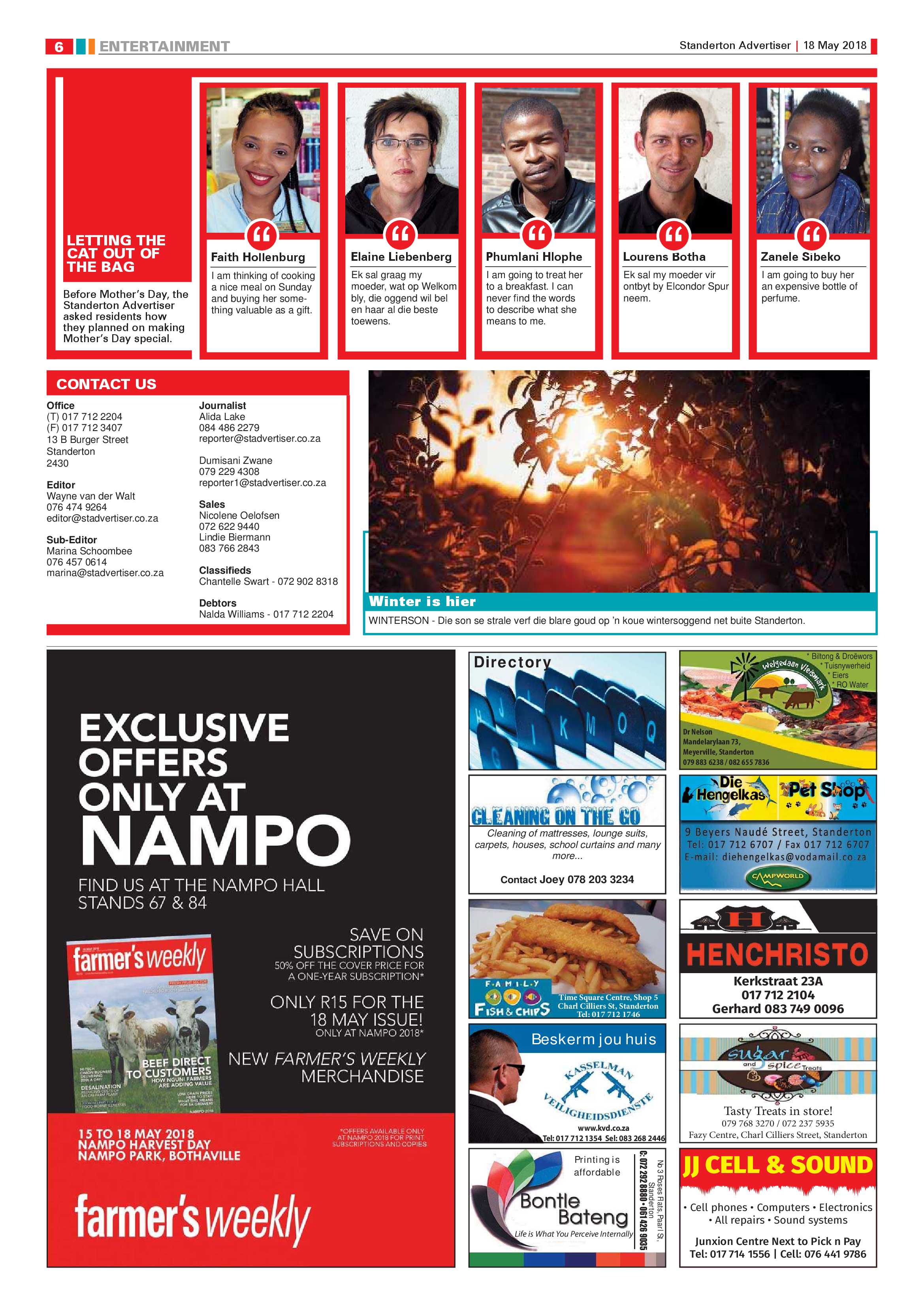 Standerton Advertiser 18 May 2018 page 6