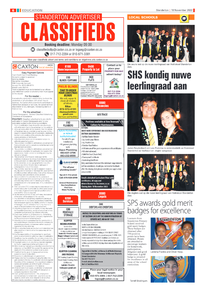Standerton Advertiser 18 Nov 2022 page 6