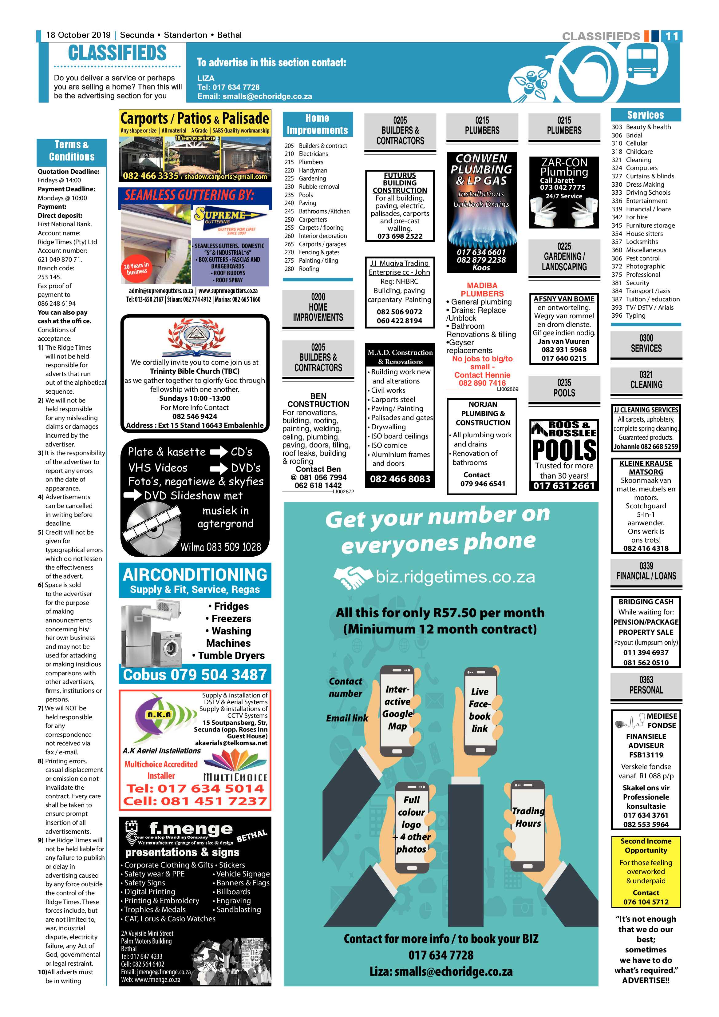 Standerton Advertiser 18 October 2019 page 11