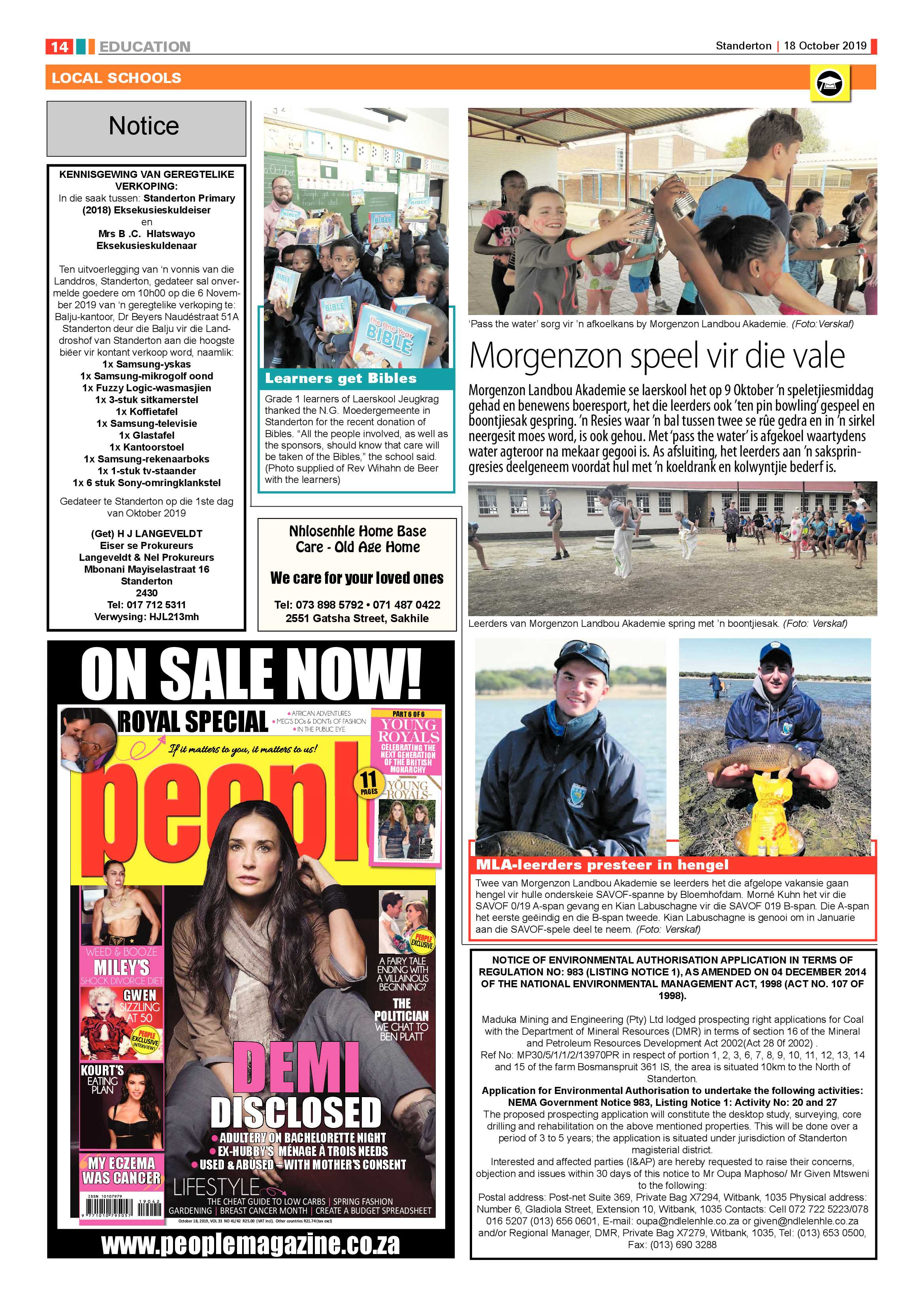 Standerton Advertiser 18 October 2019 page 14