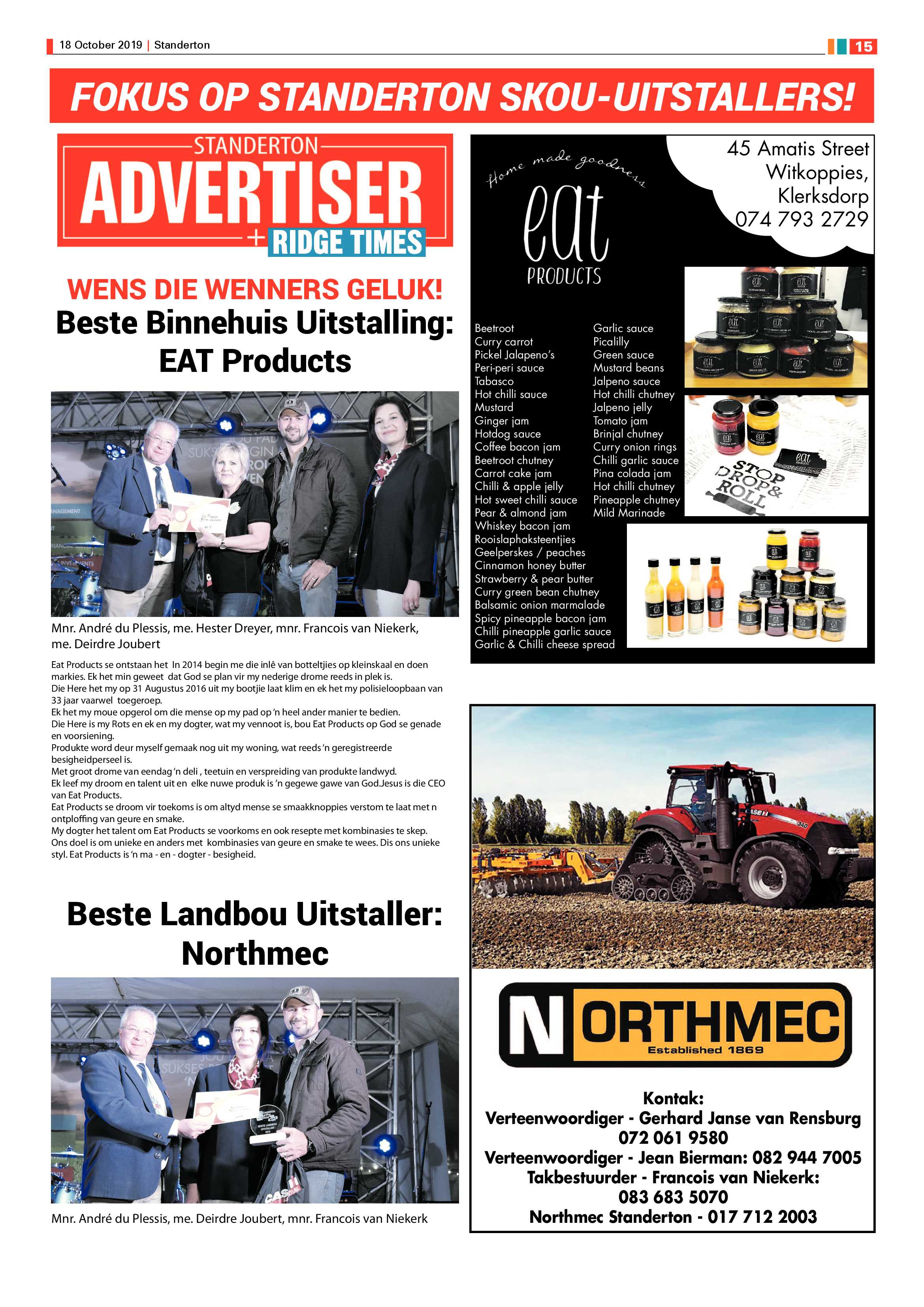 Standerton Advertiser 18 October 2019 page 15