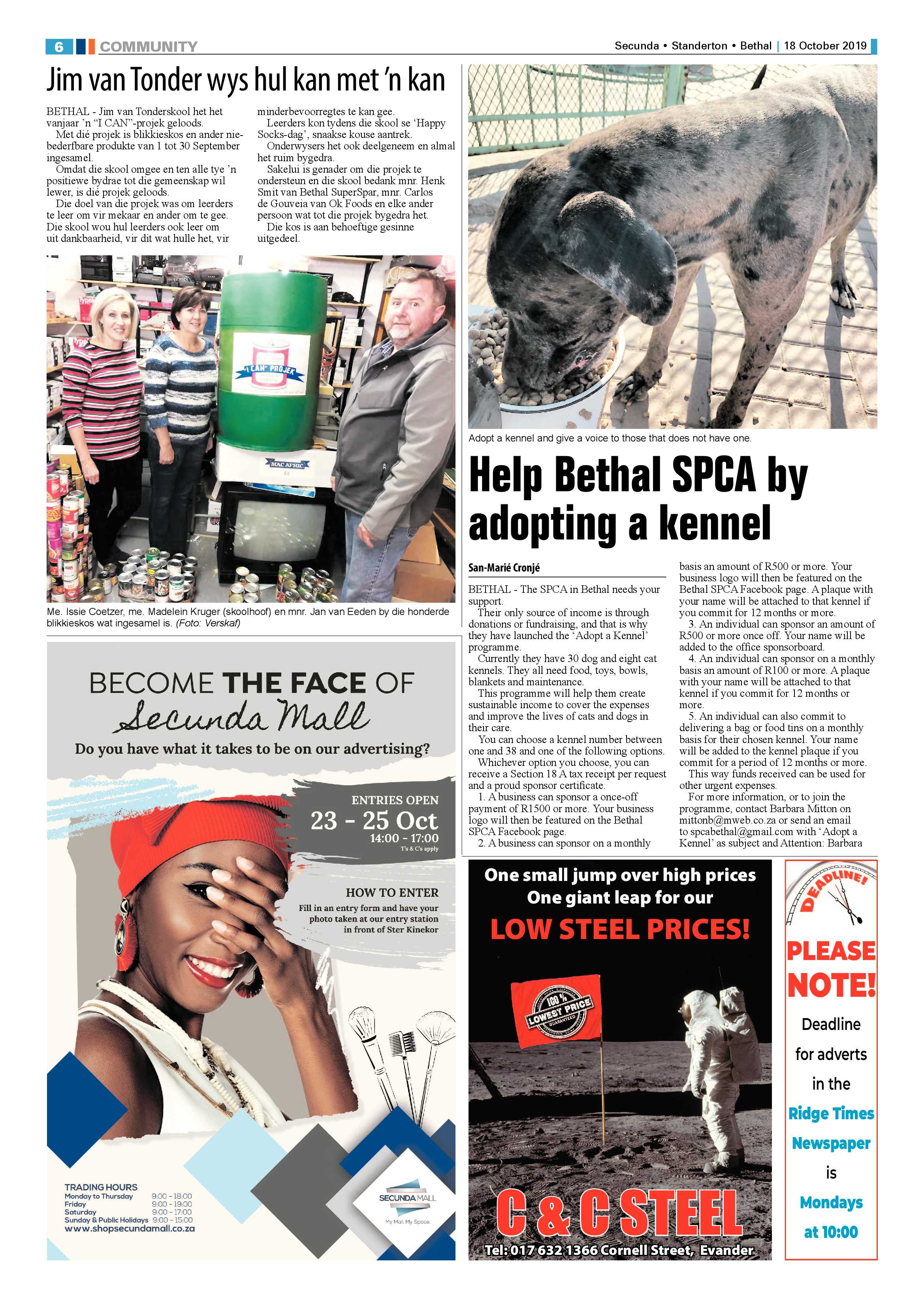 Standerton Advertiser 18 October 2019 page 6