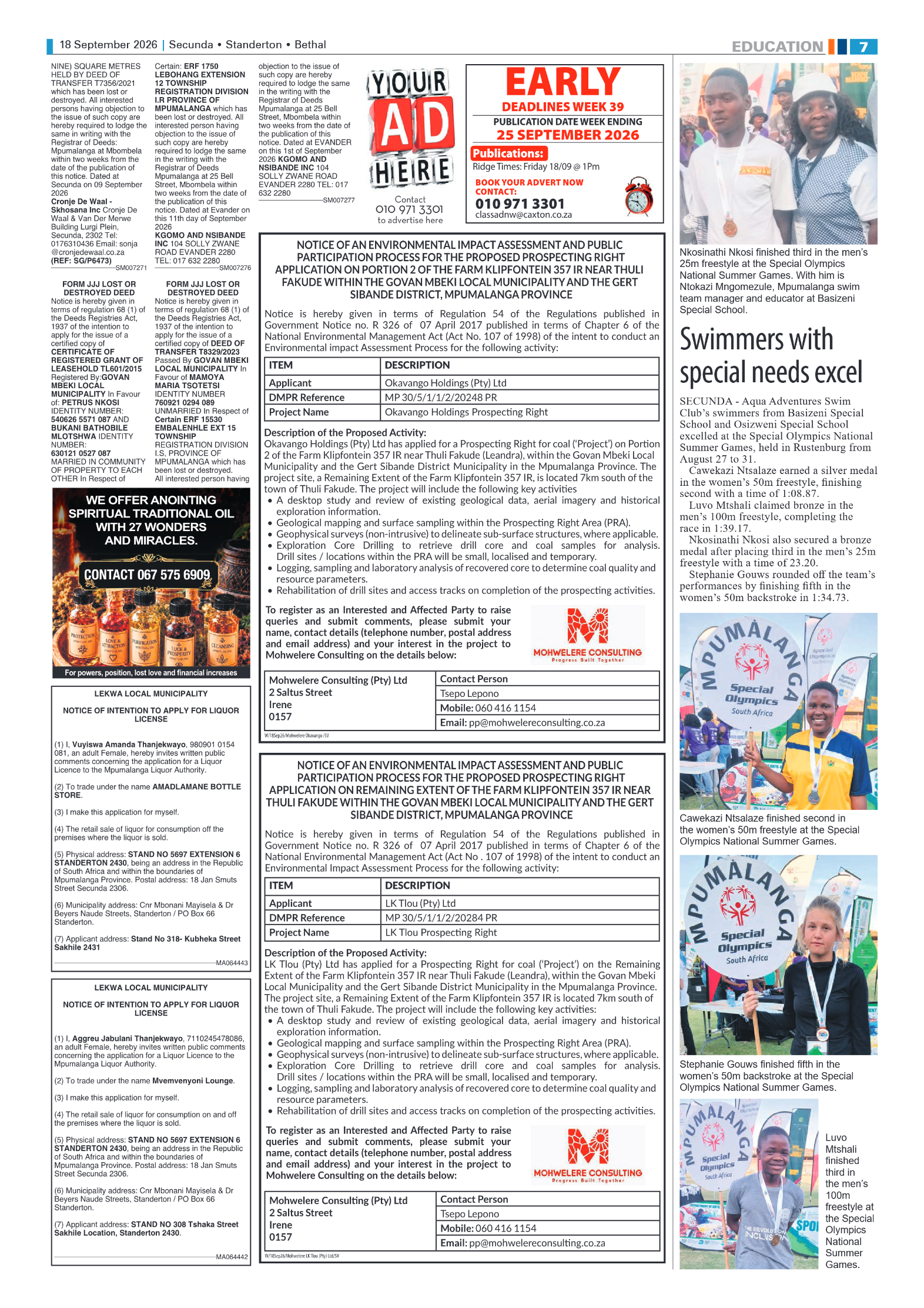 Standerton Advertiser 18 September 2026 page 7