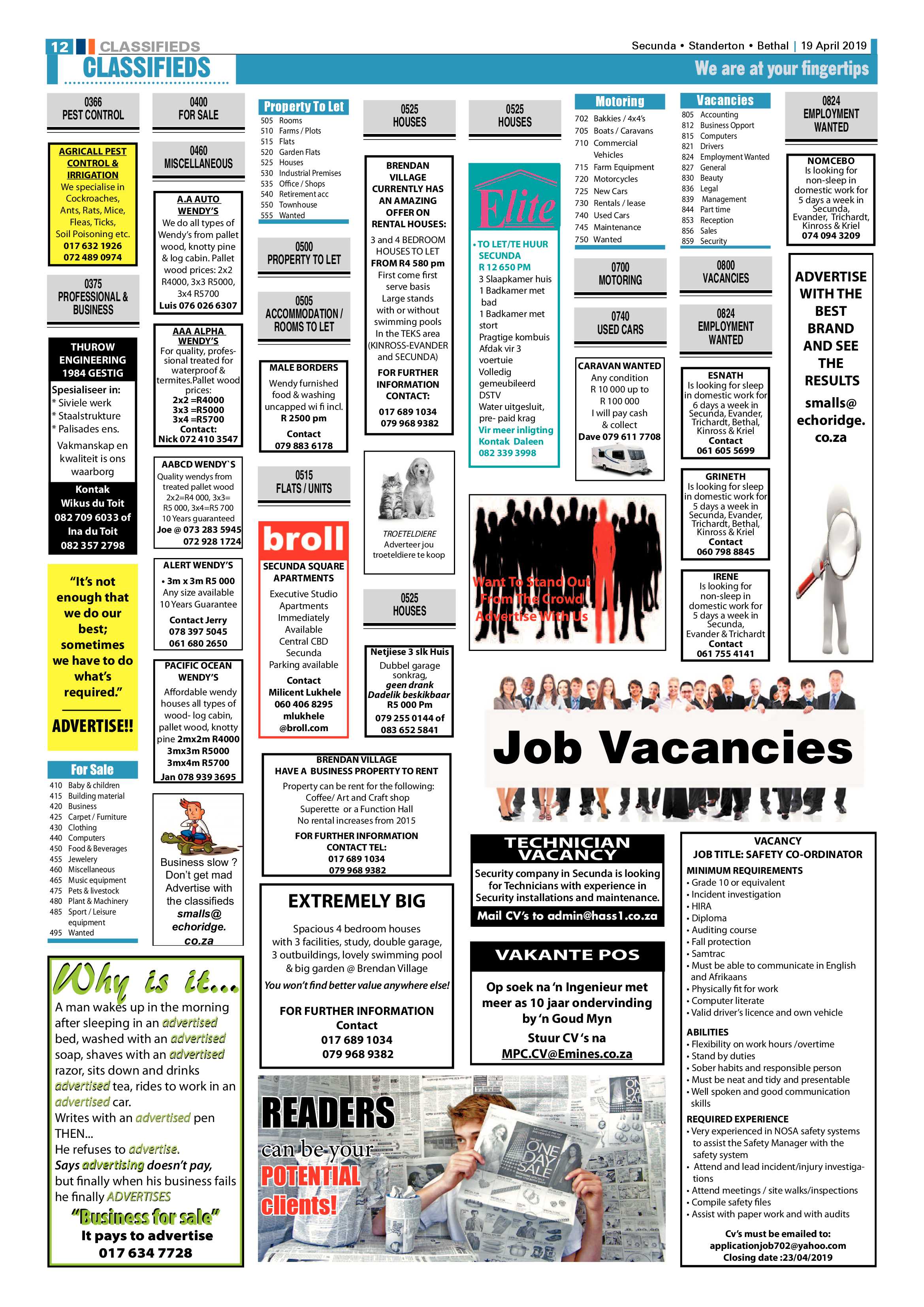 Standerton Advertiser 19 April 2019 page 18