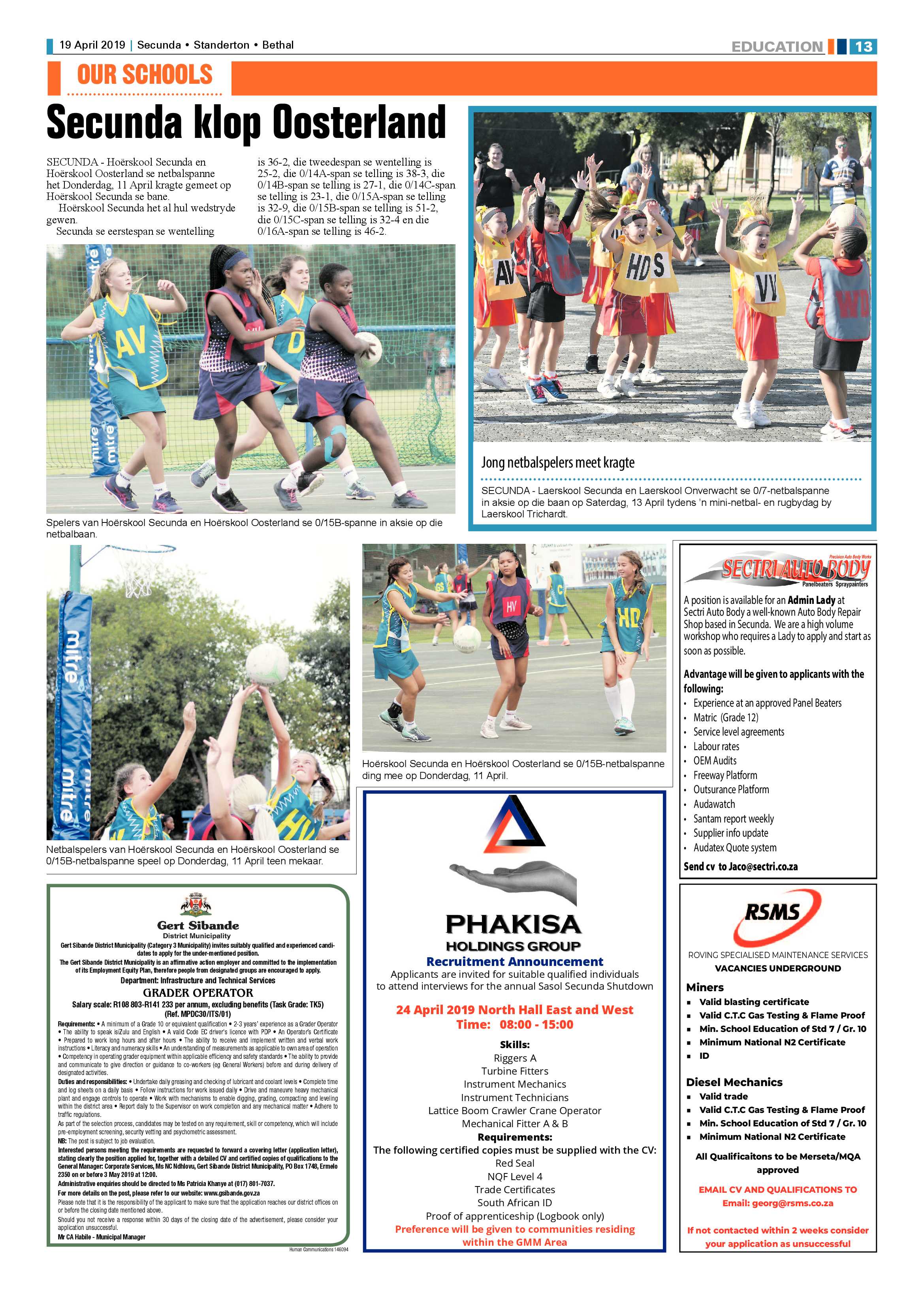 Standerton Advertiser 19 April 2019 page 19