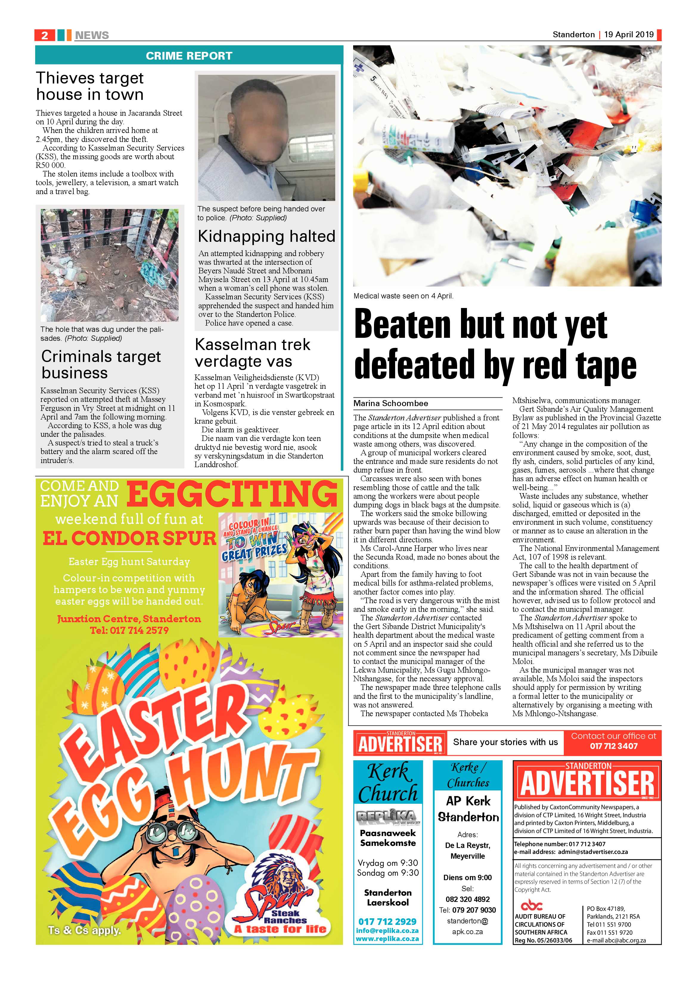 Standerton Advertiser 19 April 2019 page 2