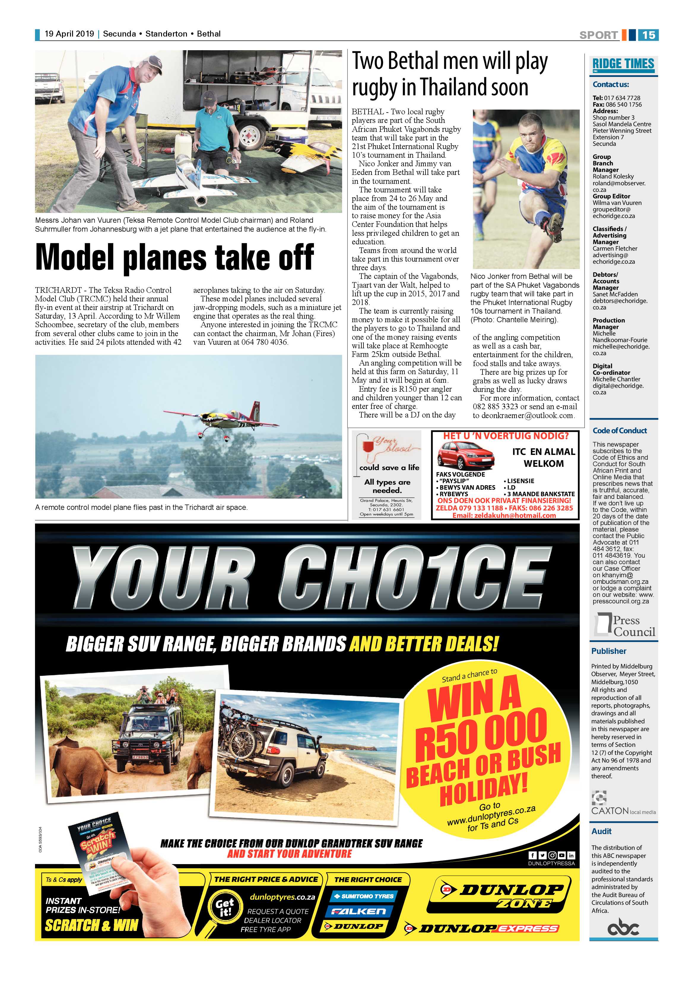 Standerton Advertiser 19 April 2019 page 21