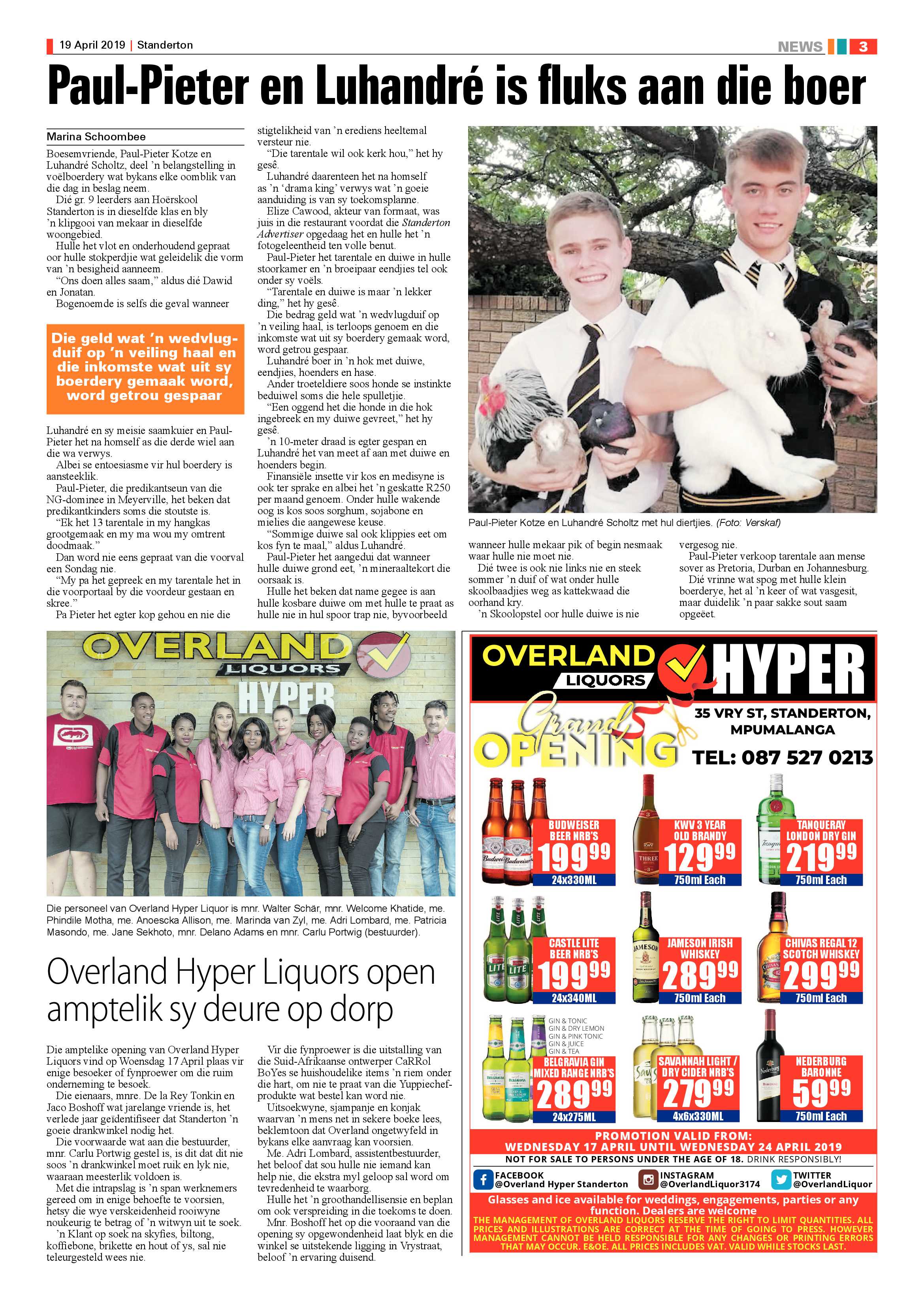 Standerton Advertiser 19 April 2019 page 3