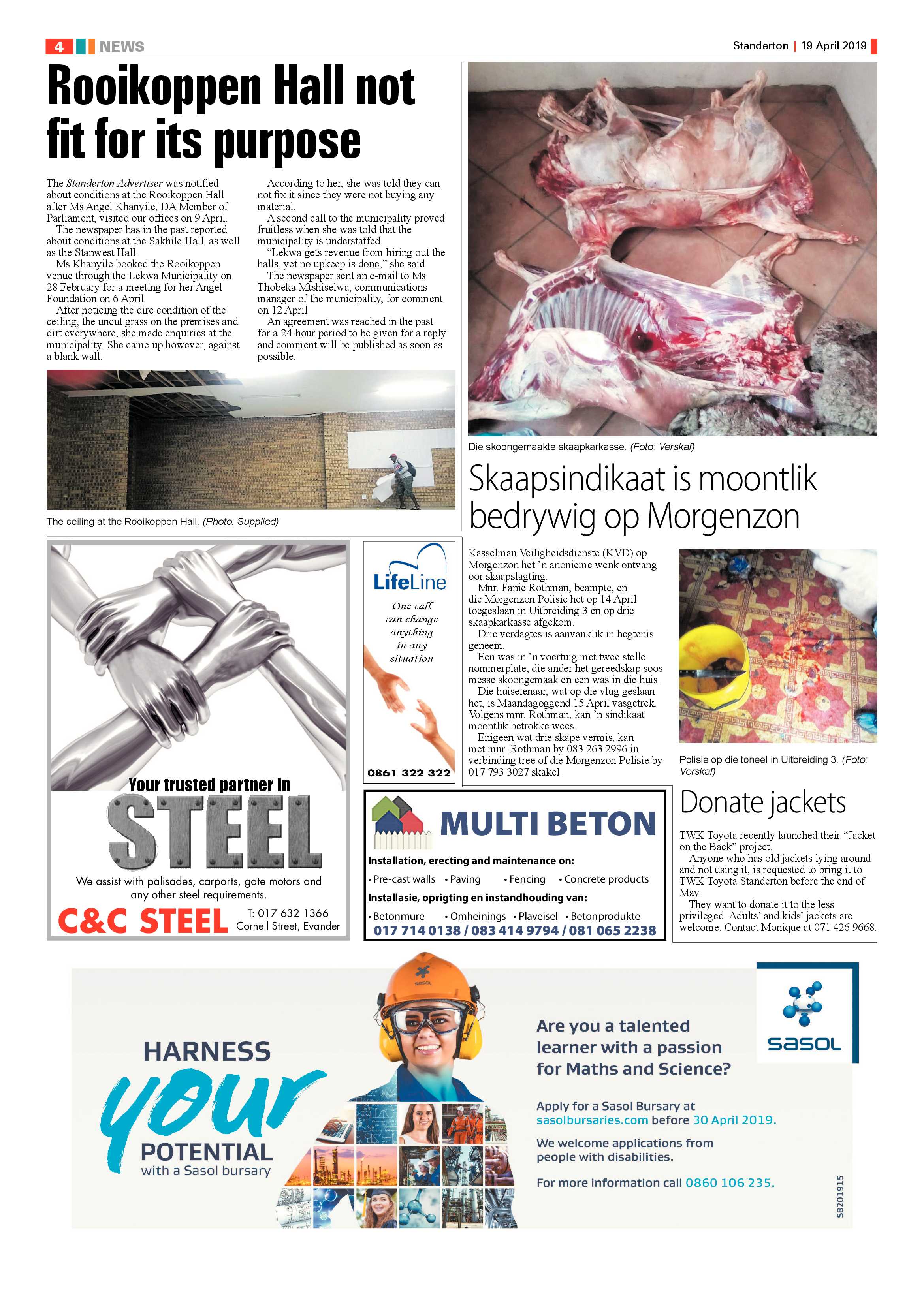 Standerton Advertiser 19 April 2019 page 4