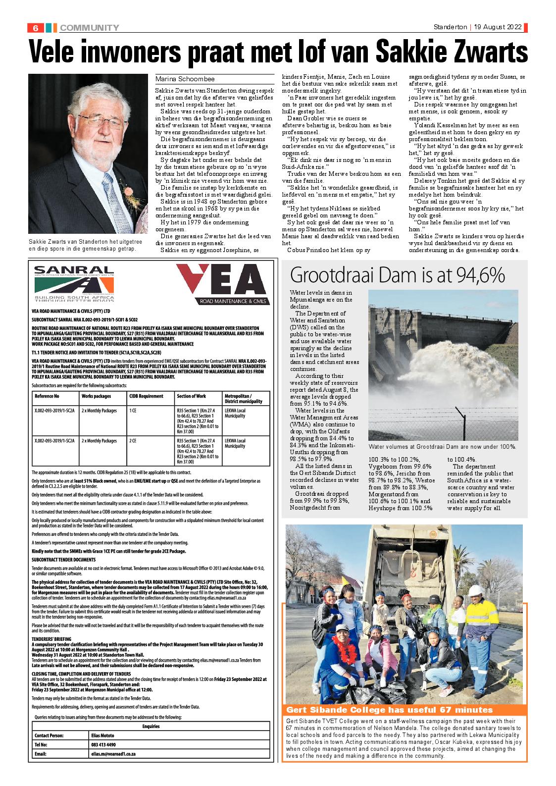 Standerton Advertiser 19 August 2022 page 6