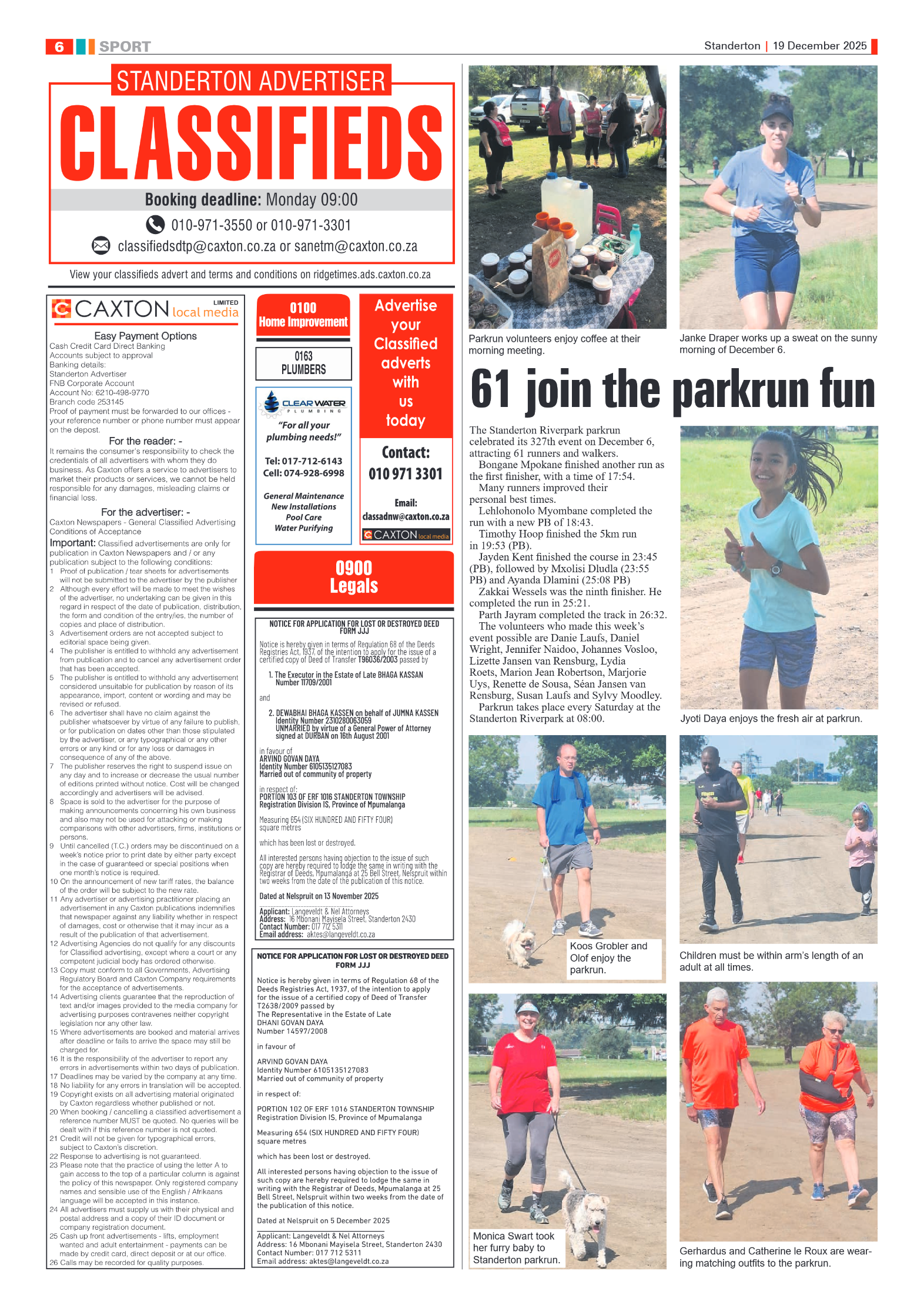 Standerton Advertiser 19 December 2025 page 6