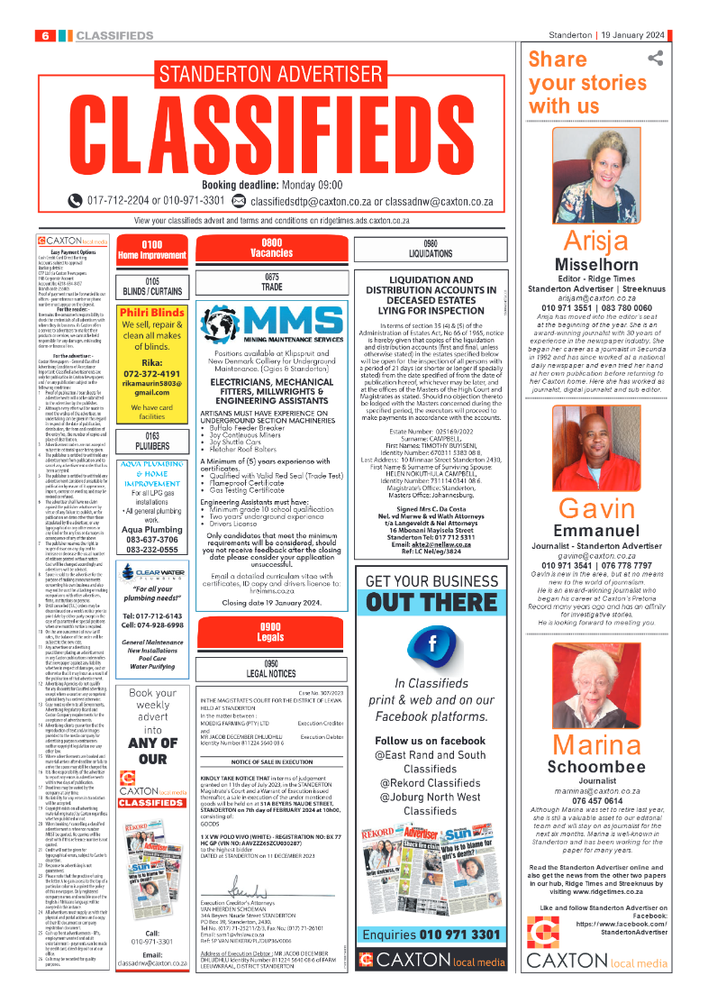 Standerton Advertiser 19 January 2024 page 6