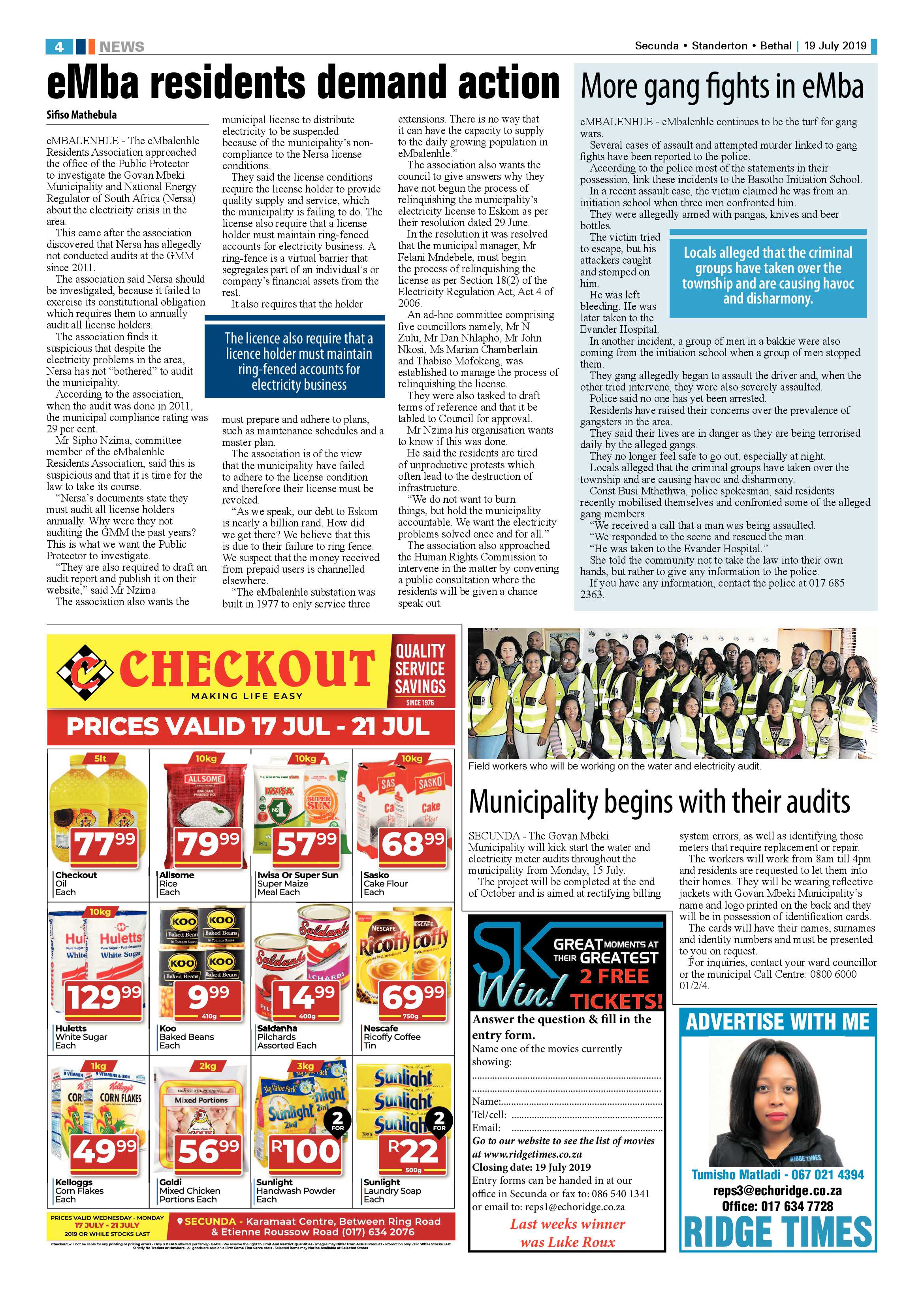 Standerton Advertiser 19 July 2019 page 10