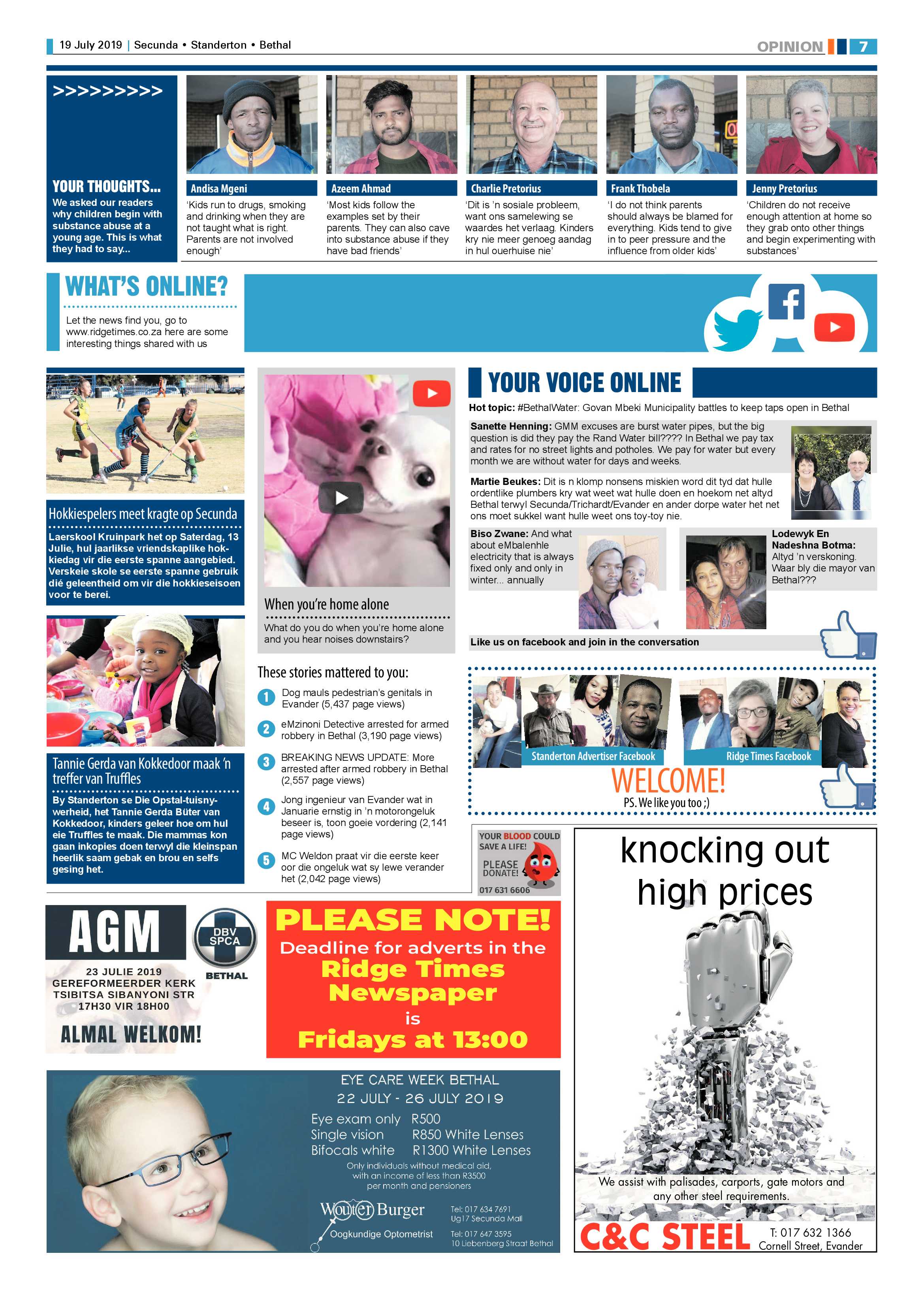 Standerton Advertiser 19 July 2019 page 13